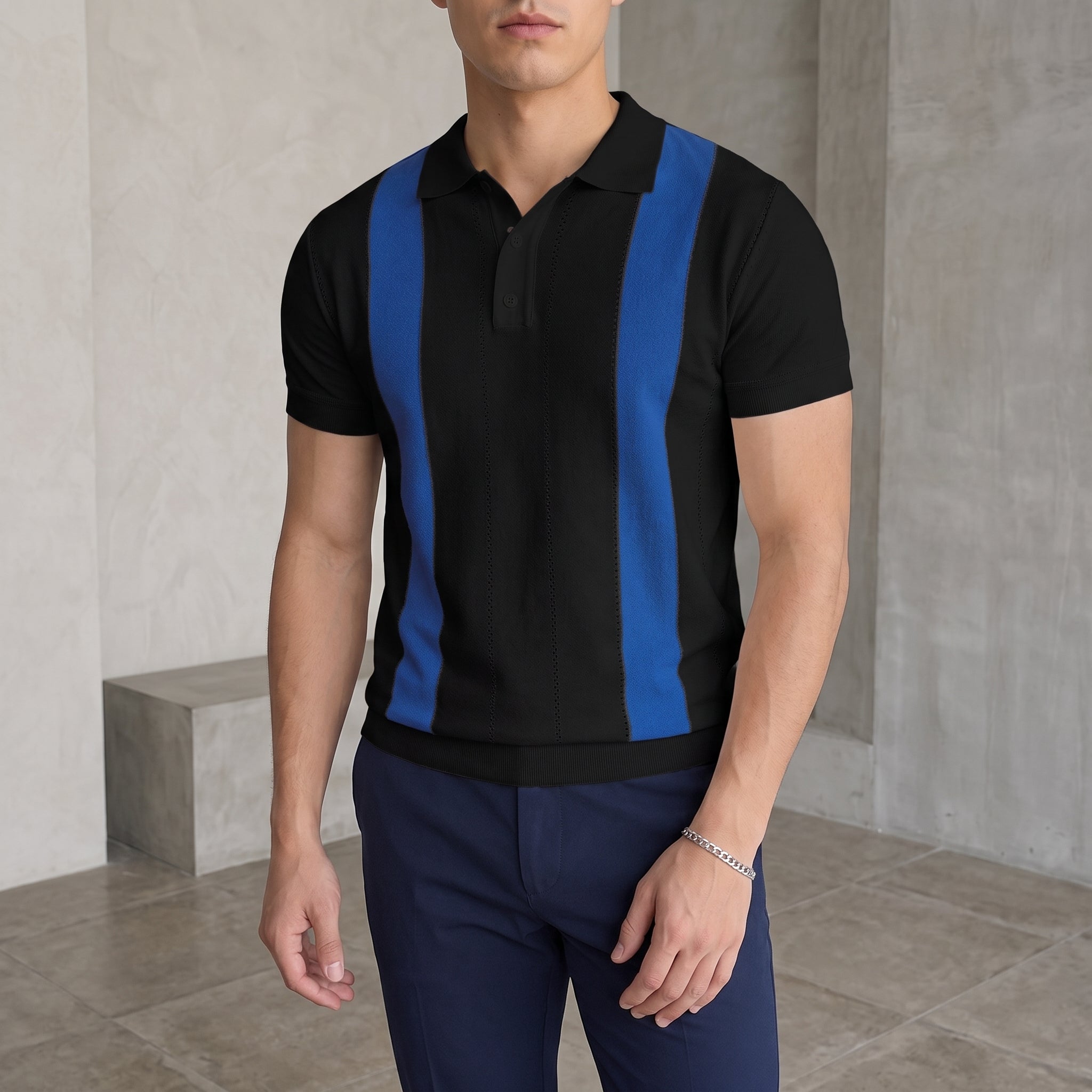 James - Men's Summer Slim Fit Short Sleeve Polo Shirt