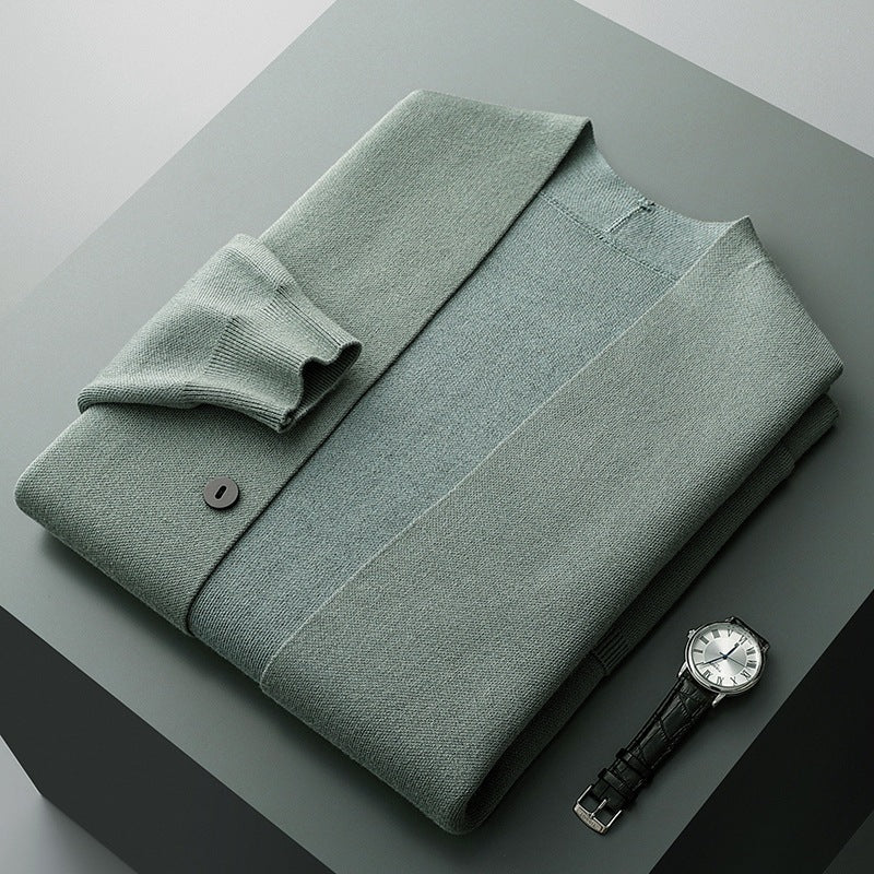 Kalen – Knitted Cardigan with Subtle Stripe Details