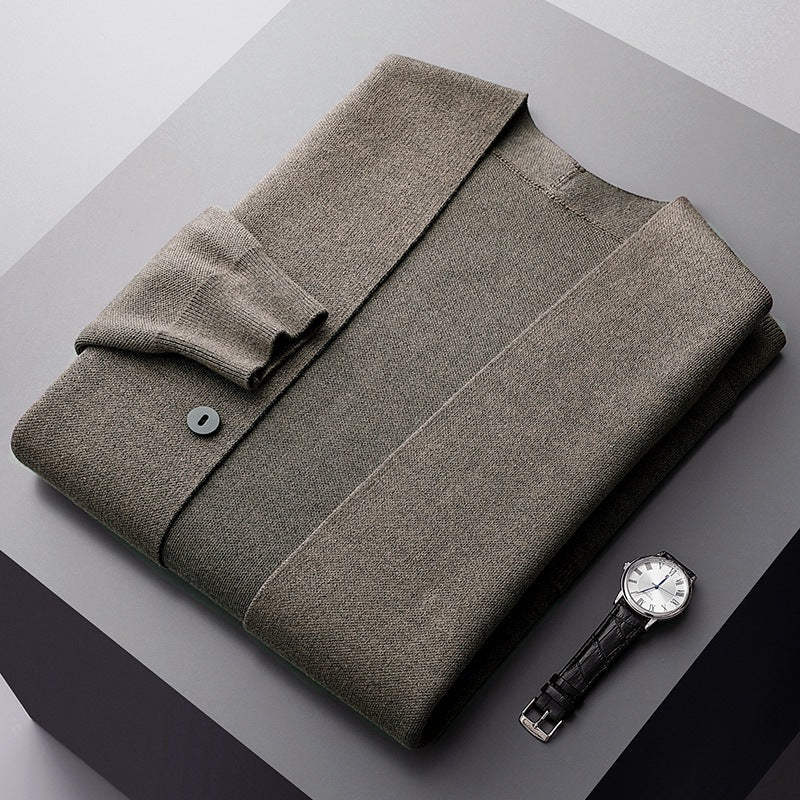 Kalen – Knitted Cardigan with Subtle Stripe Details