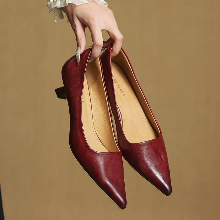 Alice - Women's Kitten Heel Pointed Toe Pumps