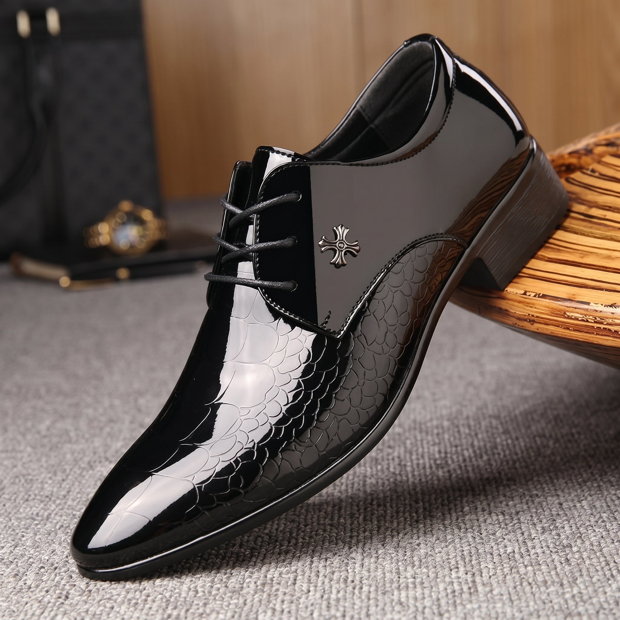 Harrison - Men's Formal Pointed Toe Derby Shoes