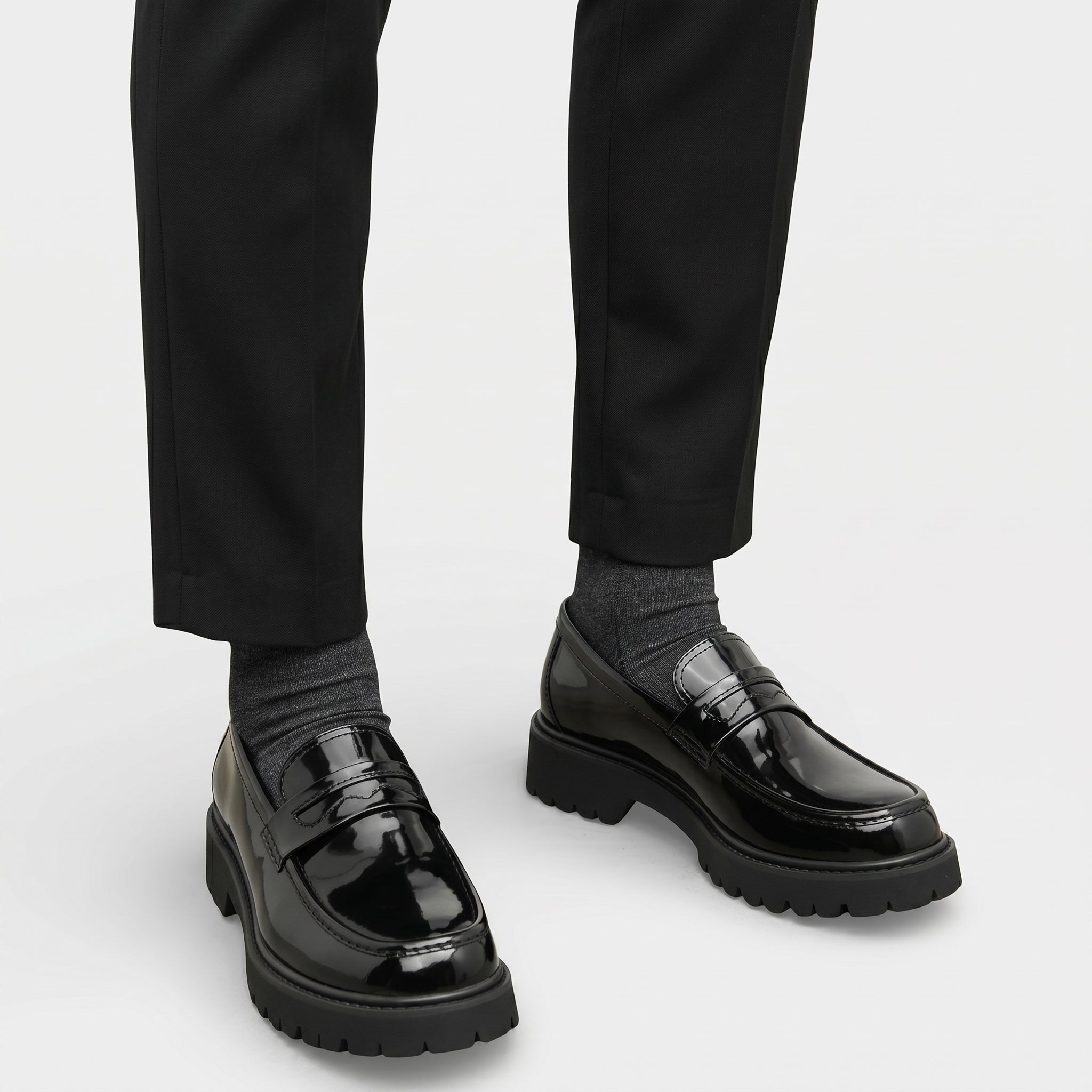 Richard - Men's Chunky Sole Penny Loafers