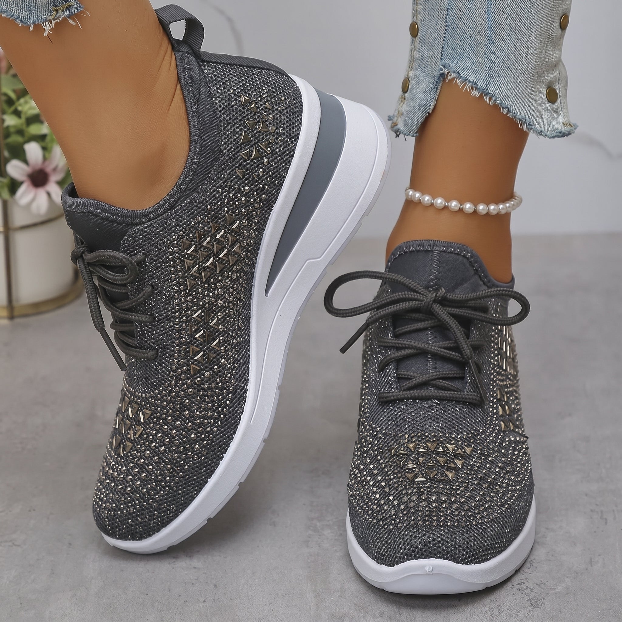 Amber - Women's Breathable Wedge Sole Low-Top Sneaker