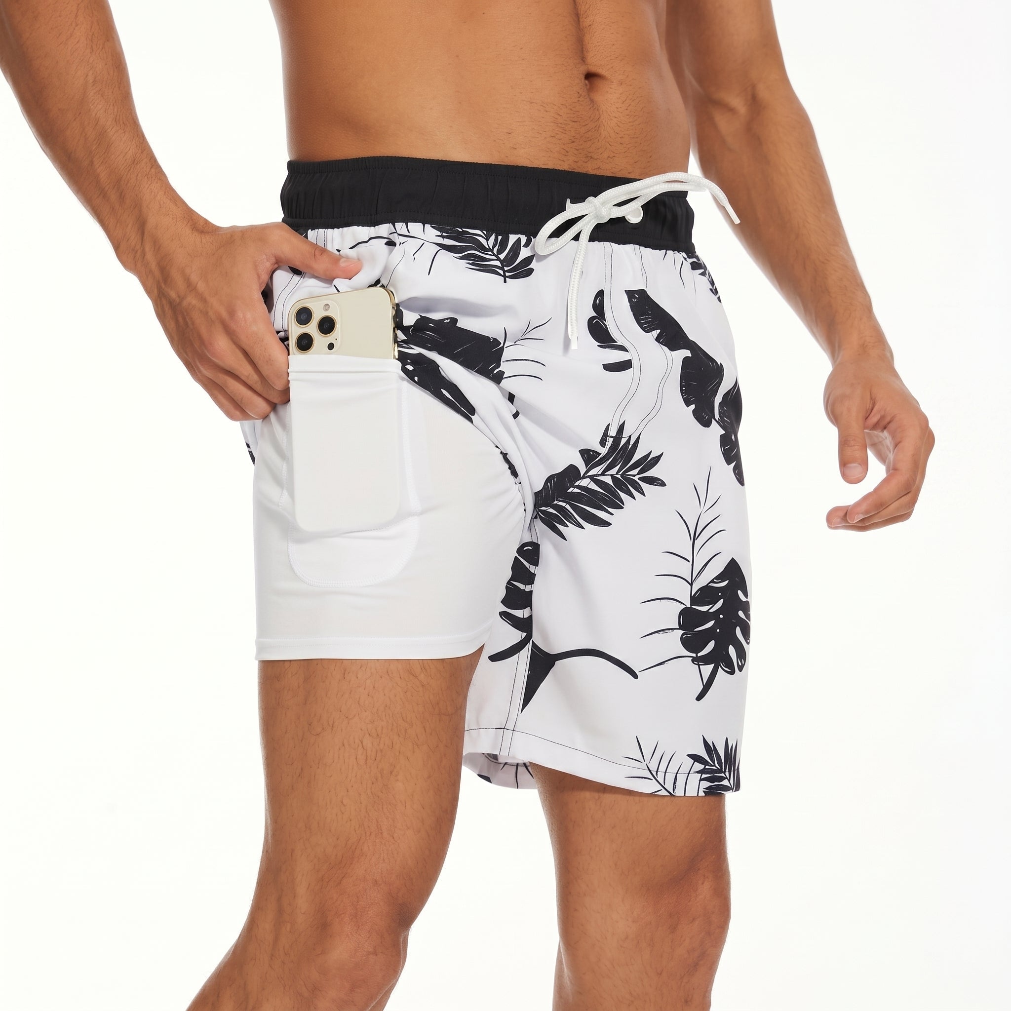Ryan - Men's Printed Drawstring Swimming Shorts