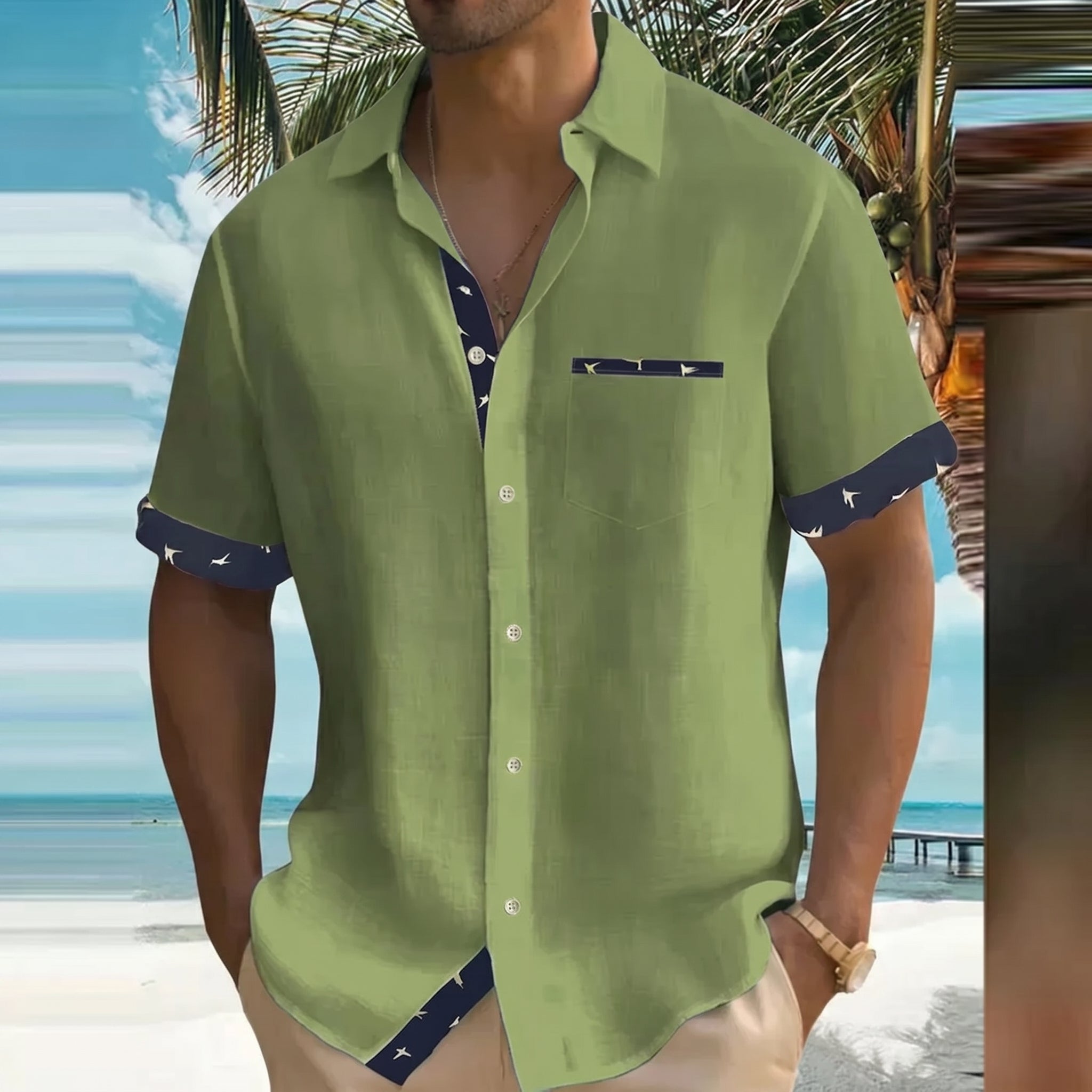 Arthur - Men's Summer Relaxed Fit Button-Down Shirt