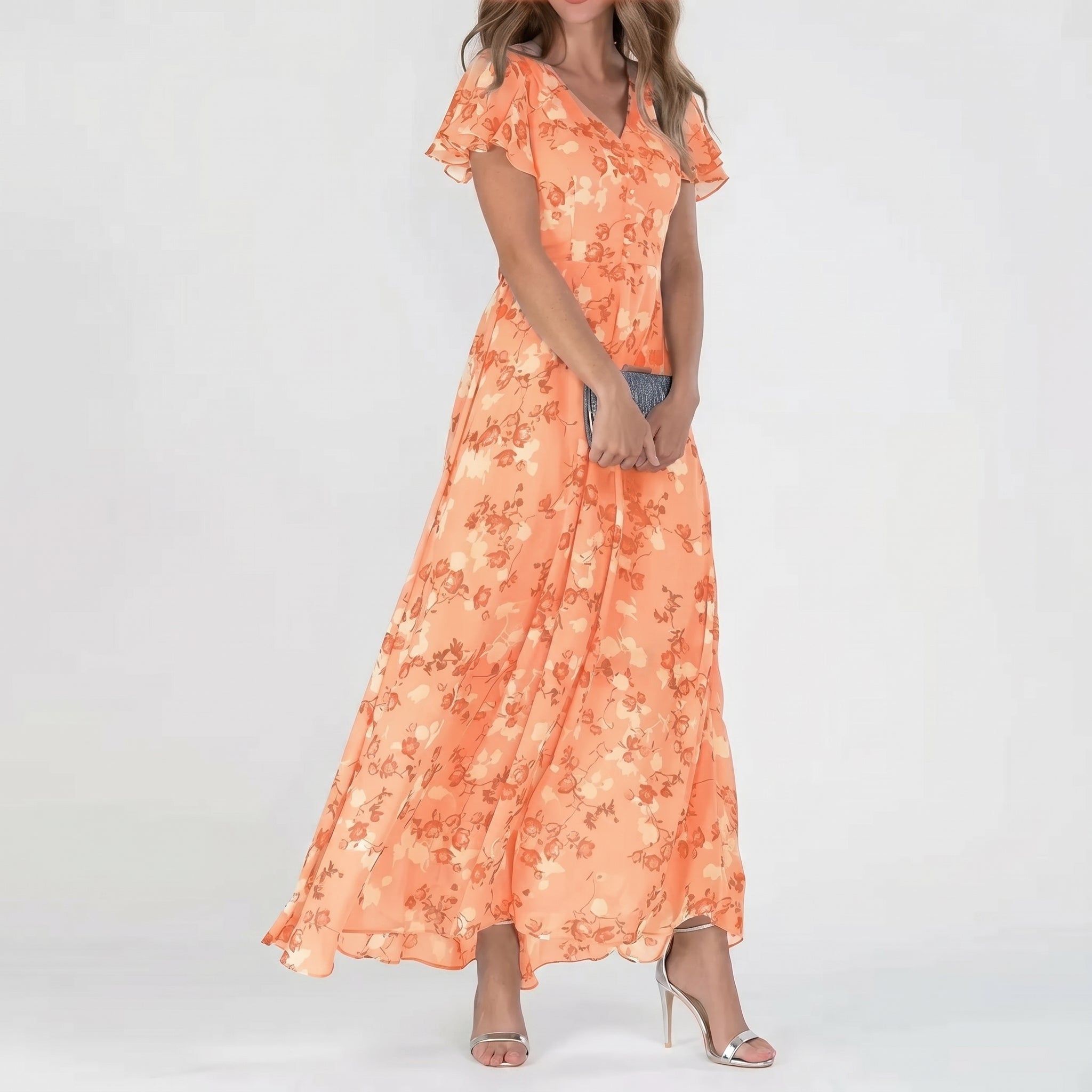 Georgia - Women's Summer Floral Flowy Maxi Dress