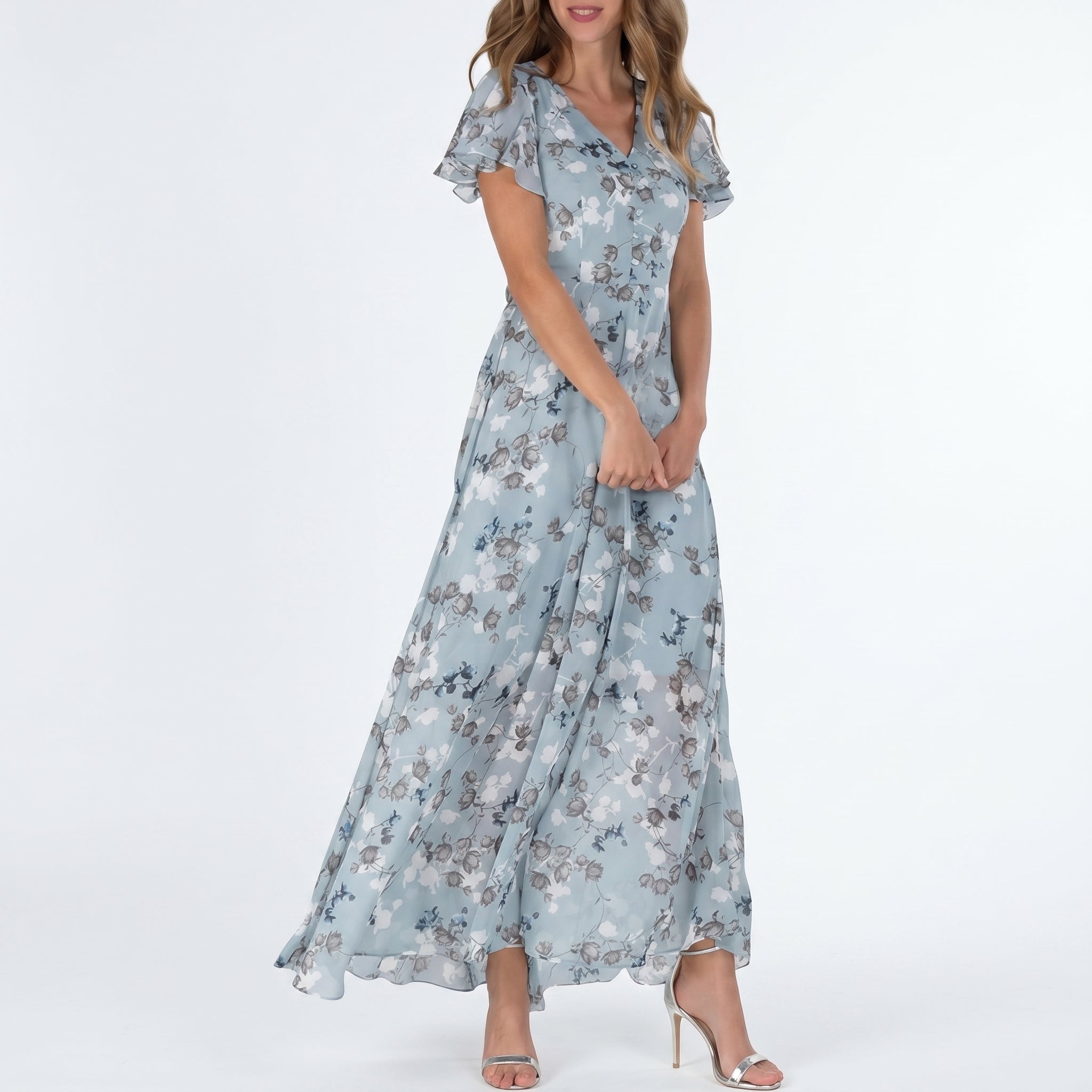 Georgia - Women's Summer Floral Flowy Maxi Dress