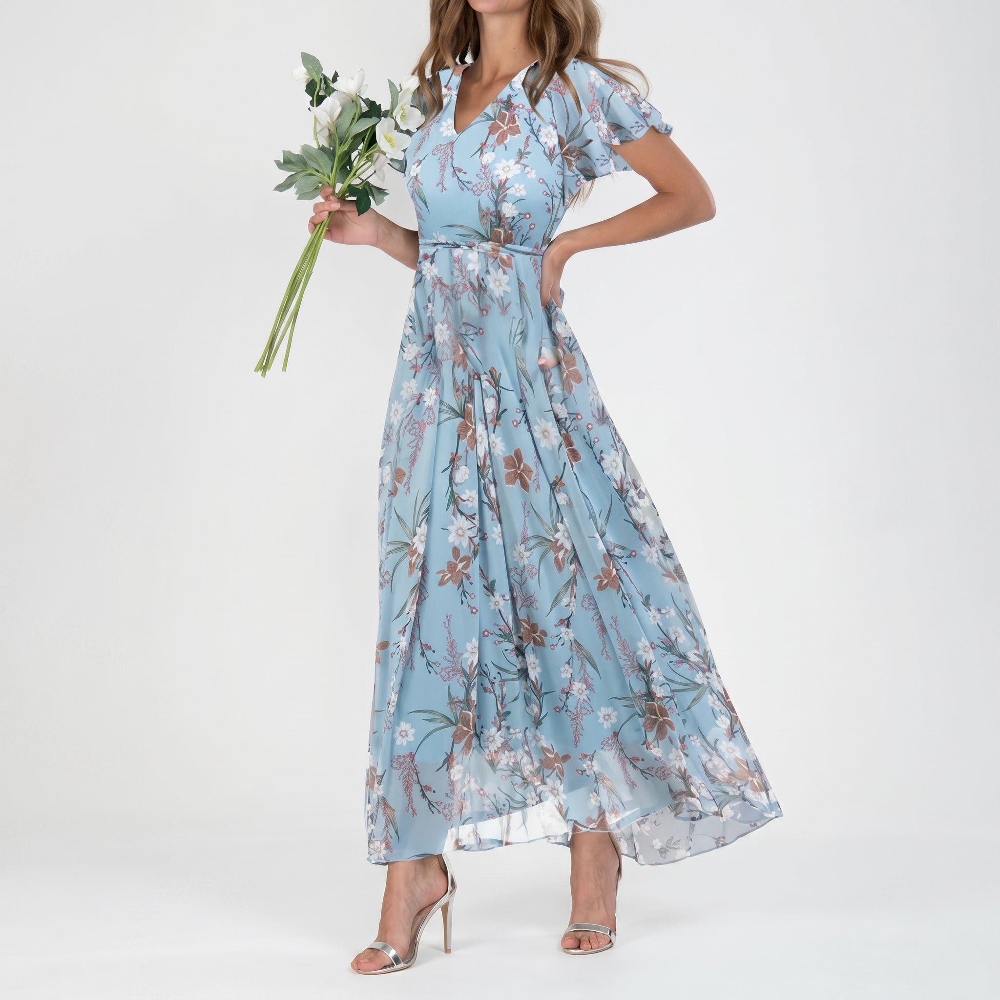 Georgia - Women's Summer Floral Flowy Maxi Dress