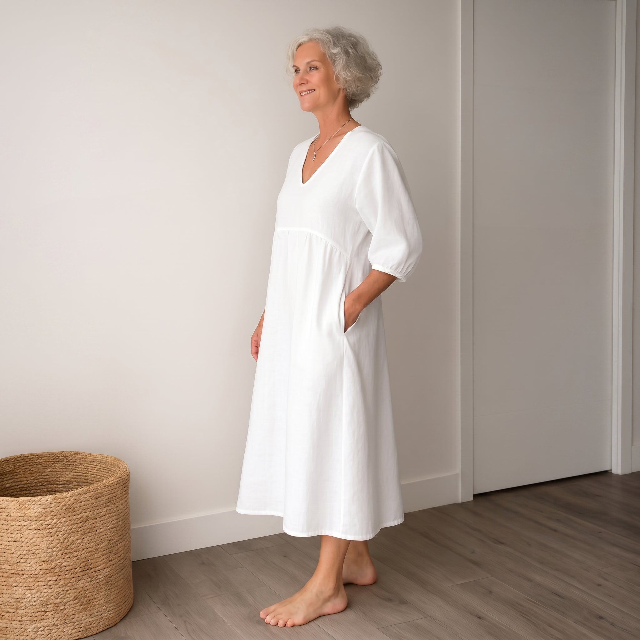 Georgia - Women's Summer Puff Sleeve Maxi Dress