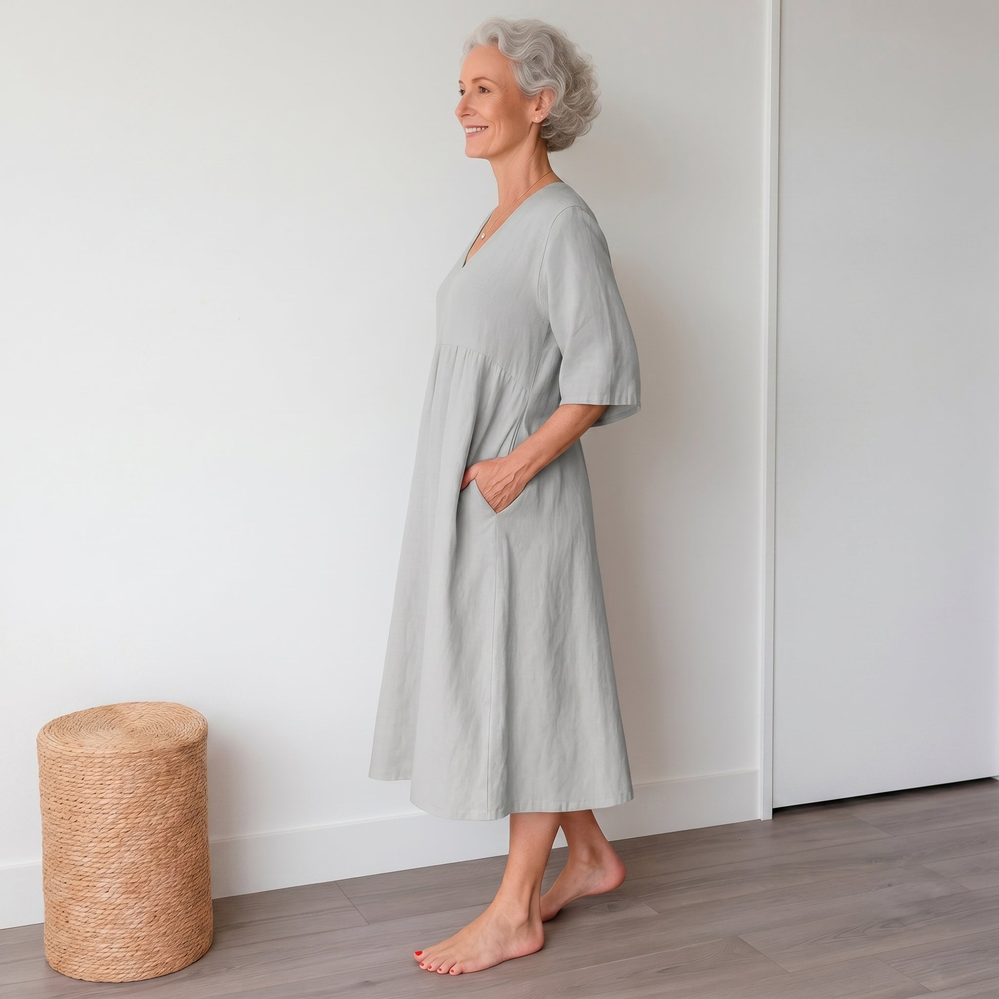 Georgia - Women's Summer Puff Sleeve Maxi Dress
