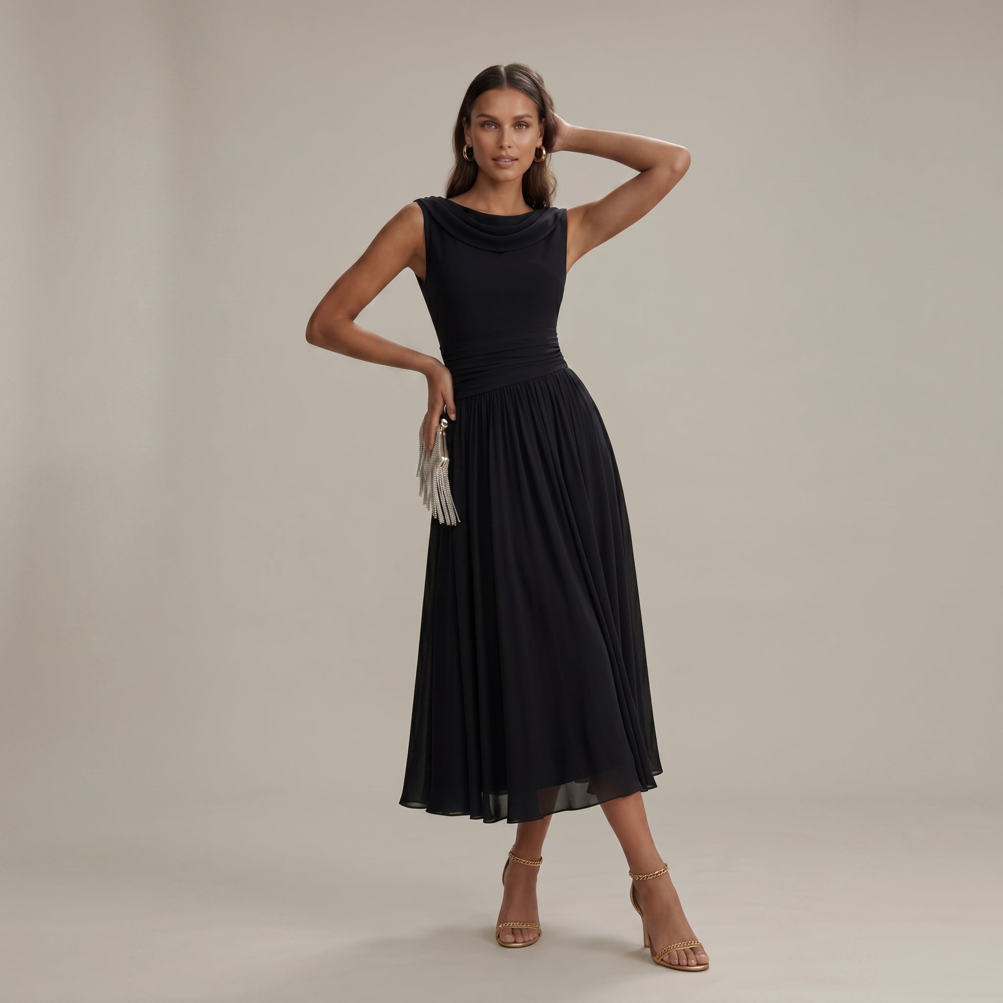 Georgia - Women's Wedding Guest Pleated Midi Dress