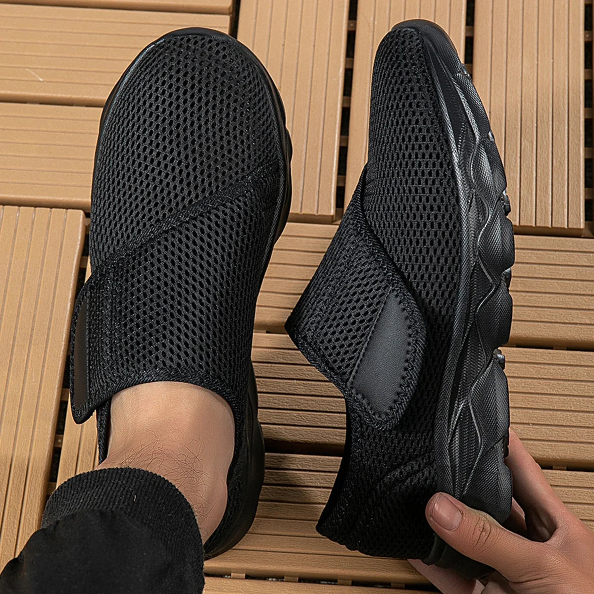 Charlie - Men's Orthopedic Slip-On Sneakers with Adjustable Strap