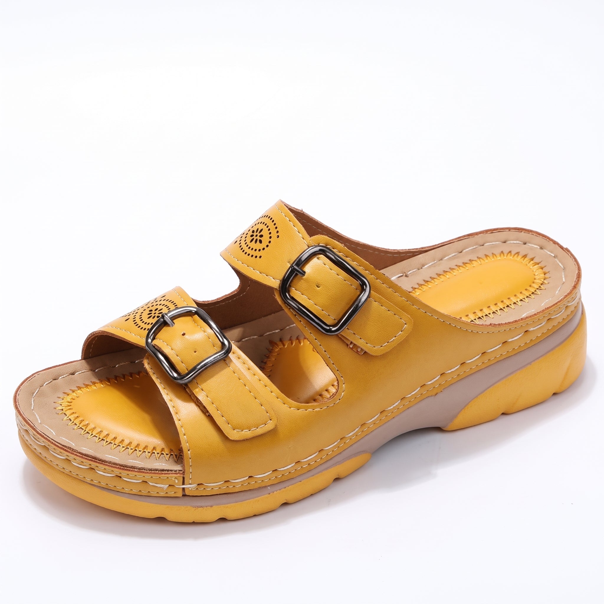 Alice - Women's Orthopedic Double Buckle Strap Wedge Sandals