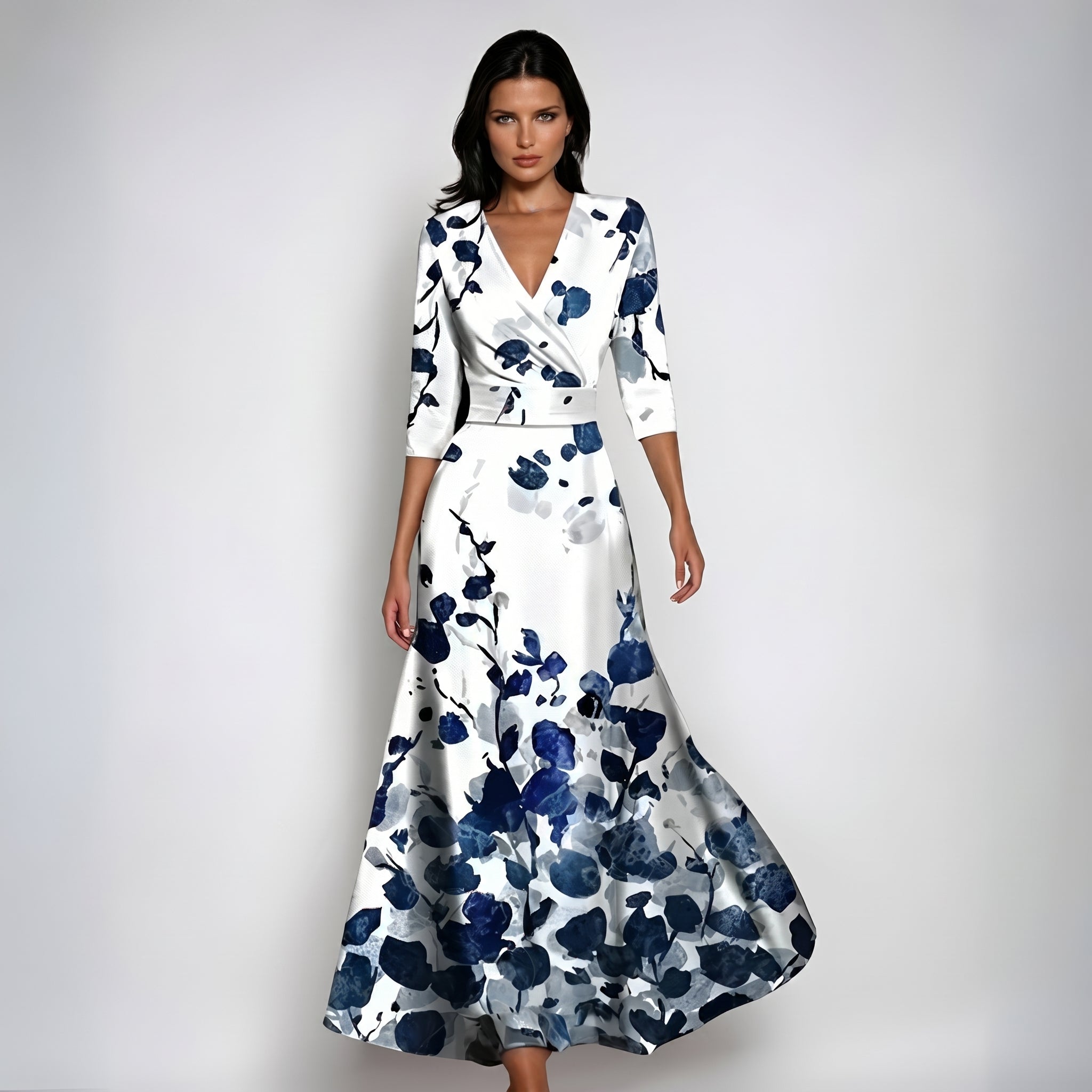 Aloisia - Women's Summer Bold Print Wrap Midi Dress