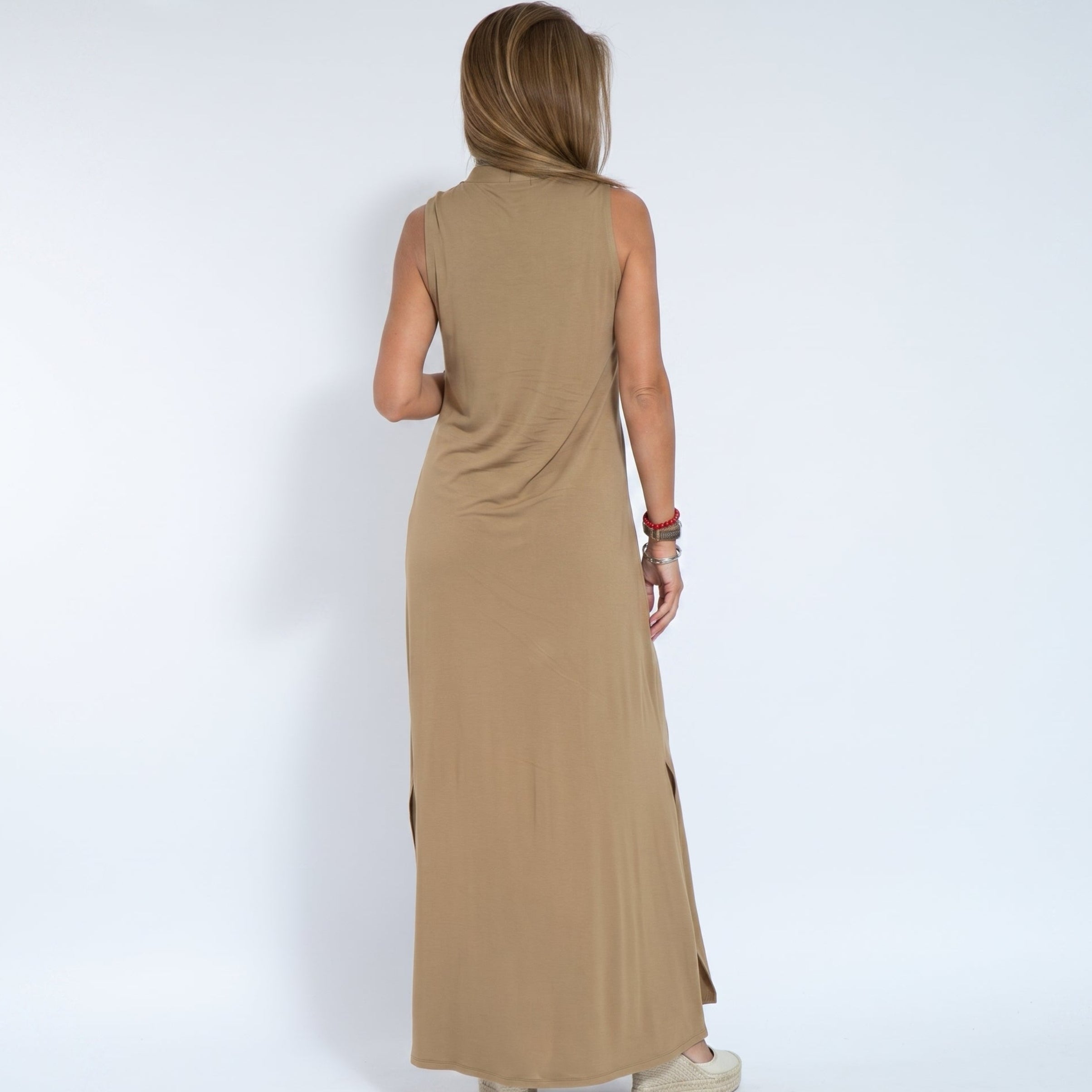 Alwine - Women's Summer Sleeveless Pleated Maxi Dress
