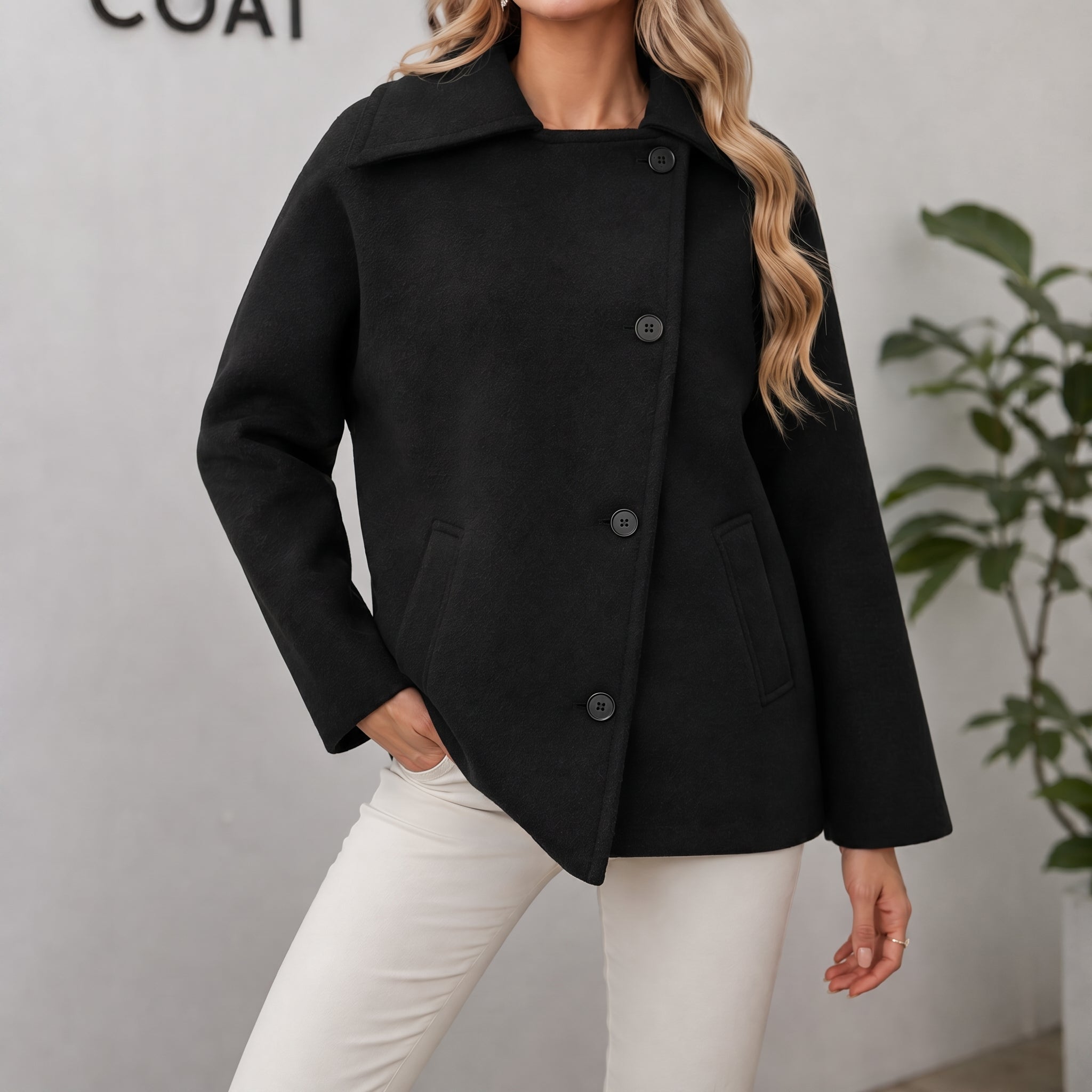 Sophie - Women's Oversized Longline Coat with Dropped Shoulders
