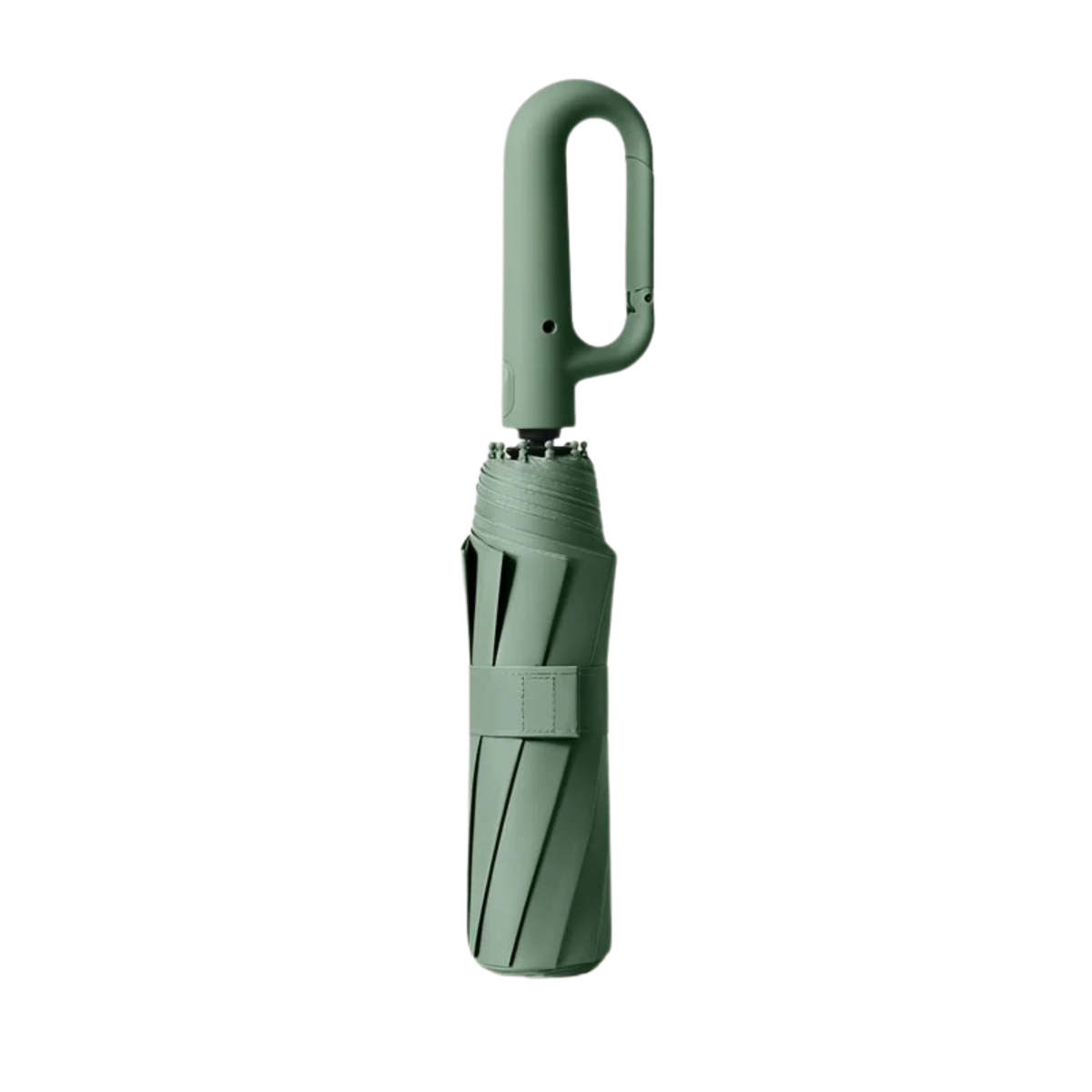 Automatic Windproof Compact Umbrella with Carabiner Handle