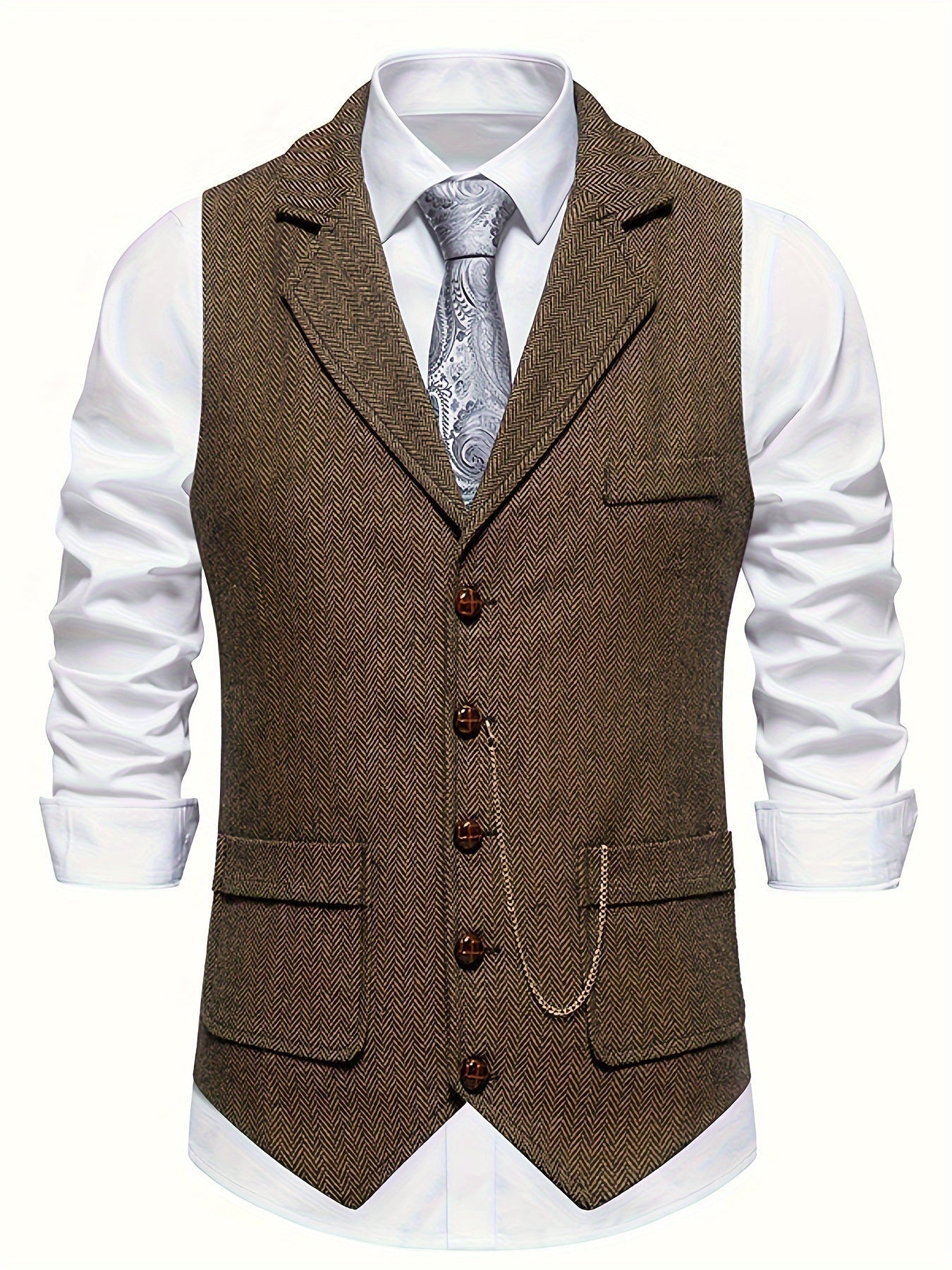 Brandy – Classic Waistcoat with Fine Texture
