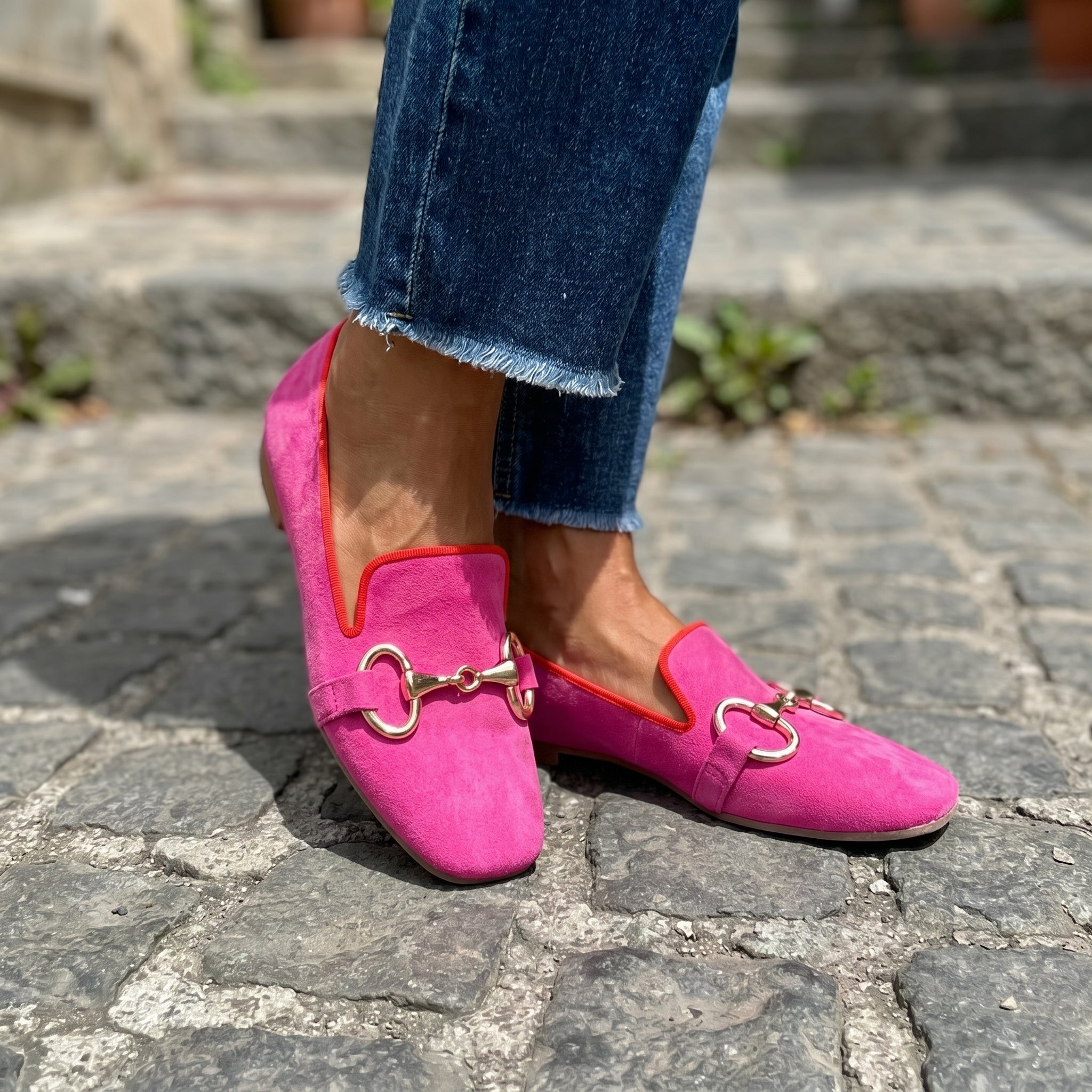 Ada - Women's Flat Slip - On Round Toe Loafers - Loafers - Pink - Parker&Brooks