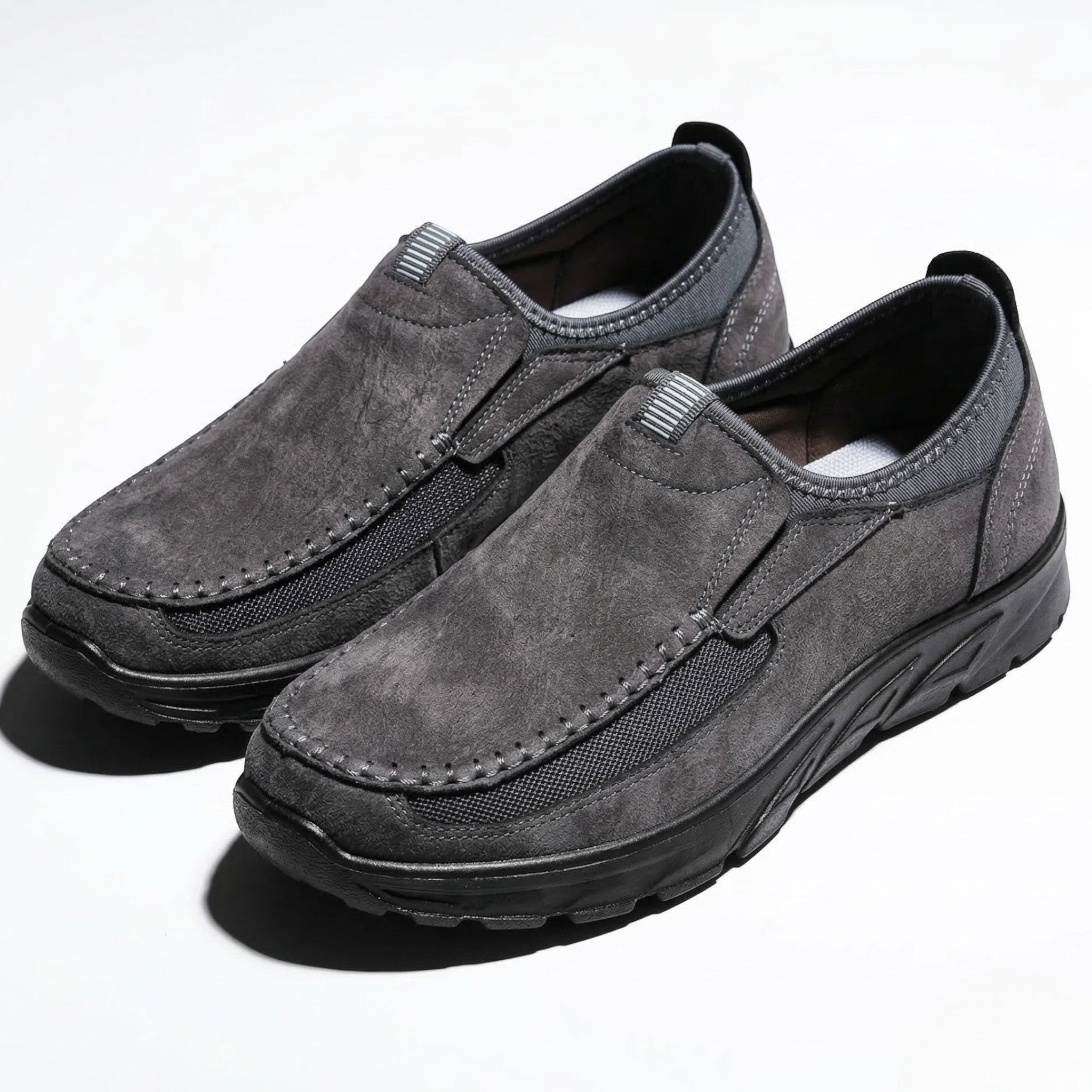 Alfred - Men's Orthopedic Breathable Loafers - Loafers - Gray - Parker&Brooks