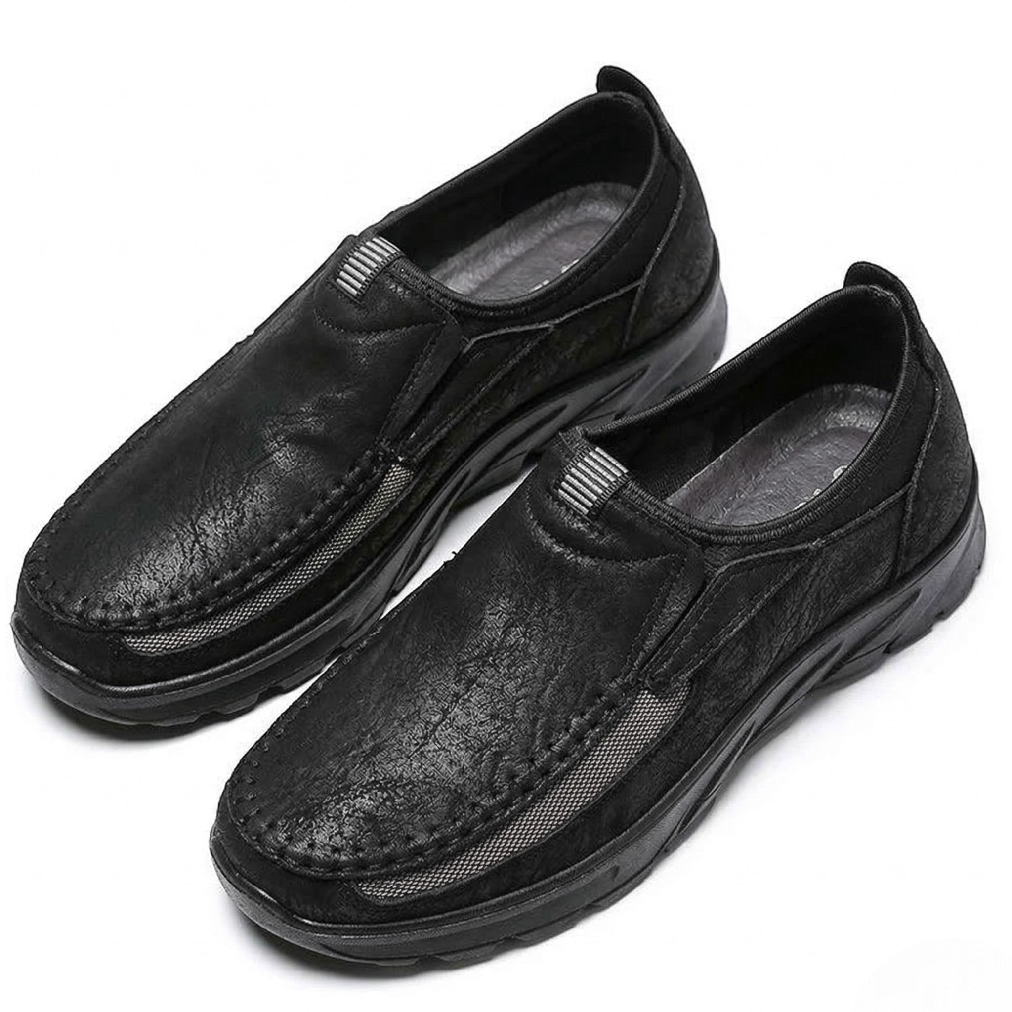 Alfred - Men's Orthopedic Breathable Loafers - Loafers - Black - Parker&Brooks
