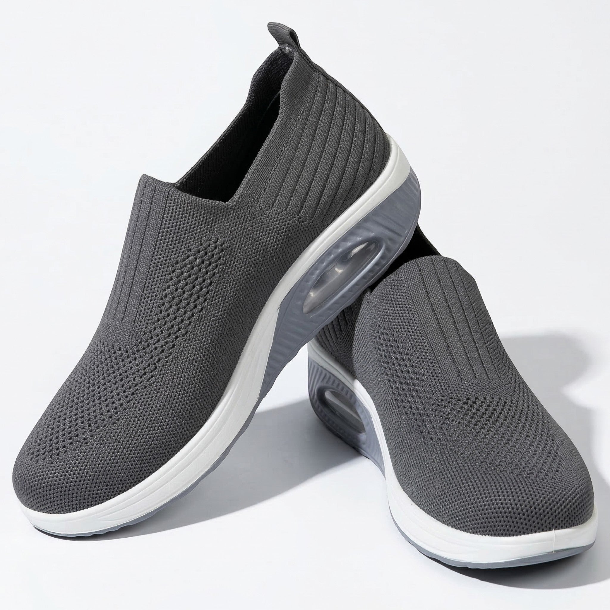 Alice - Women's Orthopedic Wedge Sneaker - Shoes - Gray - Parker&Brooks