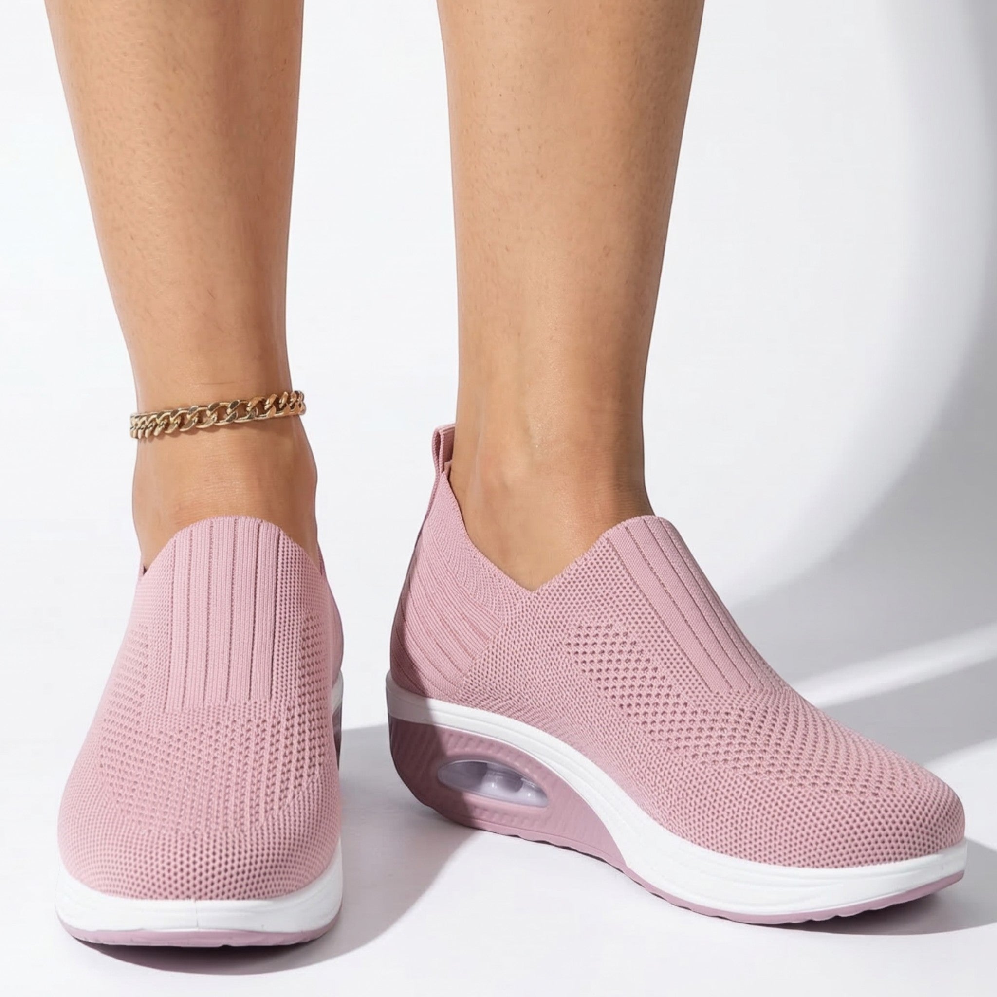 Alice - Women's Orthopedic Wedge Sneaker - Shoes - Pink - Parker&Brooks