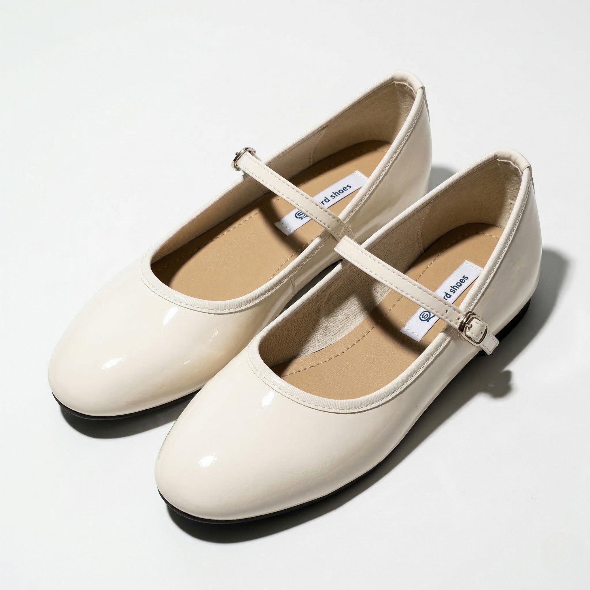 Alice - Women's Mary Jane Shoes with Adjustable Strap - Shoes - Beige - Parker&Brooks