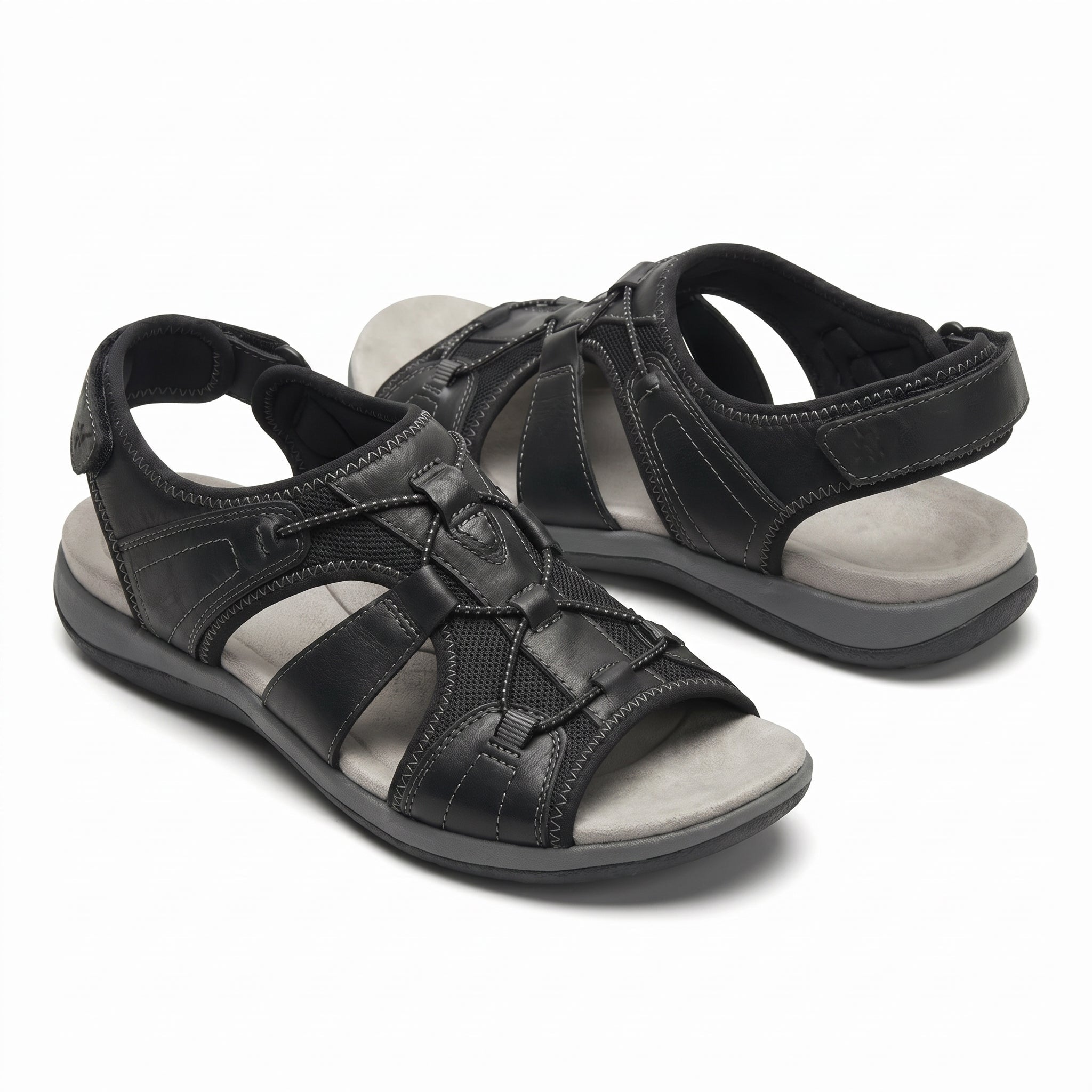 Alice - Women's Orthopedic Sandals - Sandals - Black - Parker&Brooks