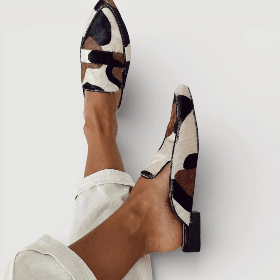 Alice - Women's Pointed Toe Flat Mules - Sandal - Brown - Parker&Brooks