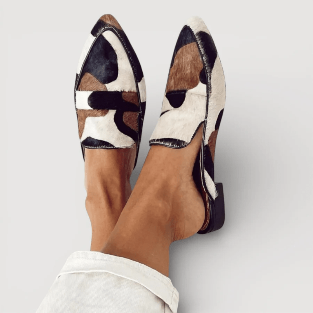 Alice - Women's Pointed Toe Flat Mules - Sandal - Brown - Parker&Brooks