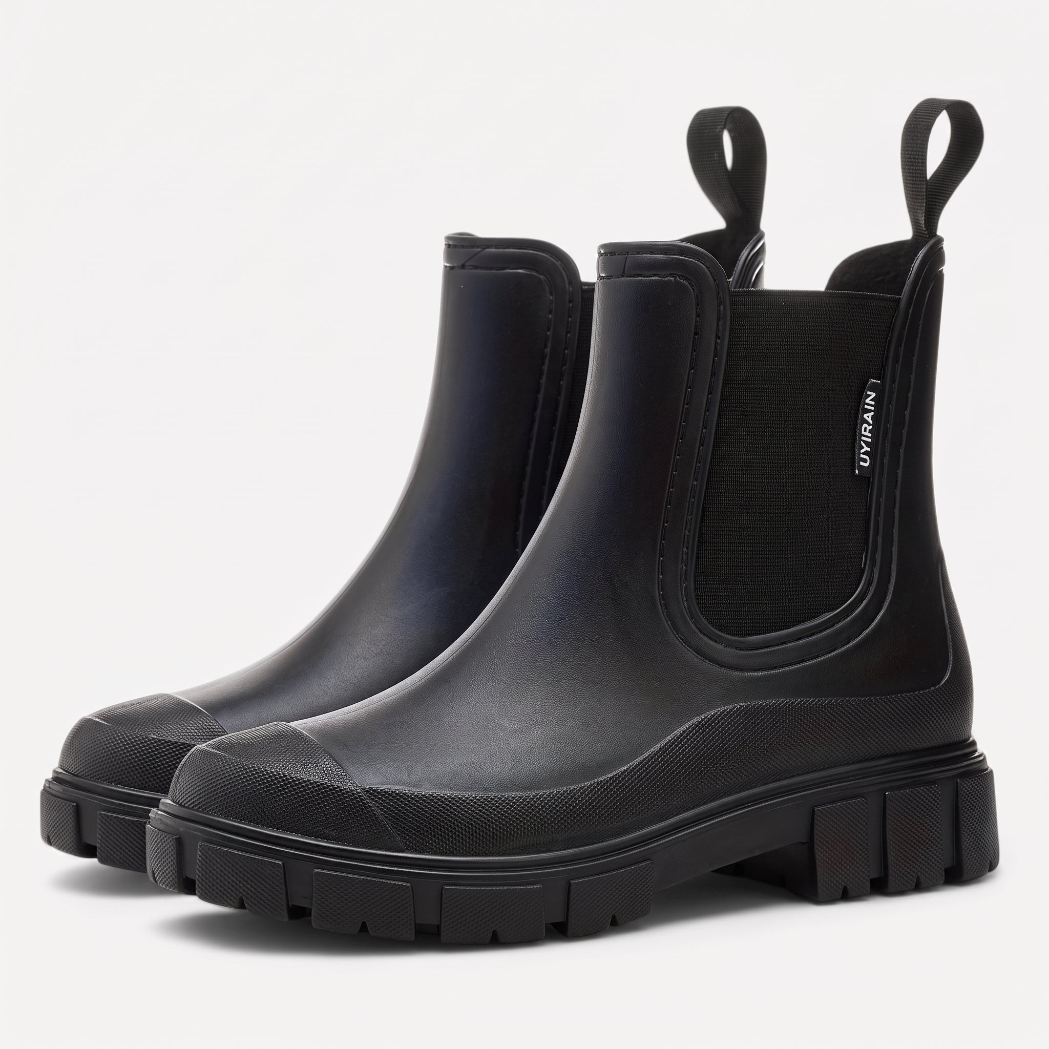 Alice - Women's Waterproof Elastic Panel Chelsea Boots - Boots - Black - Parker&Brooks