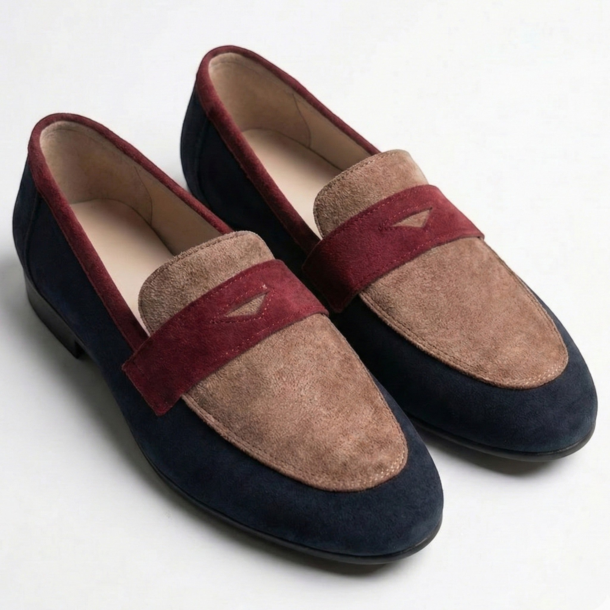 Amy - Women's Round Toe Loafers - Loafers - Blue - Parker&Brooks