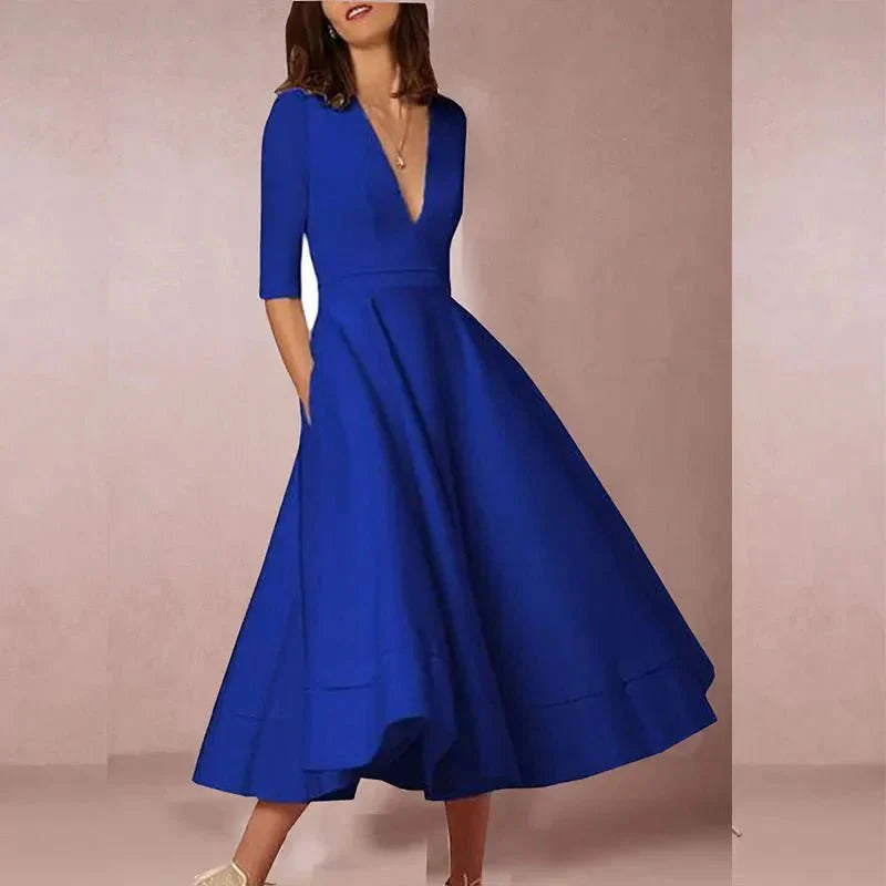 Annalena – Elegant A-Line Midi Dress