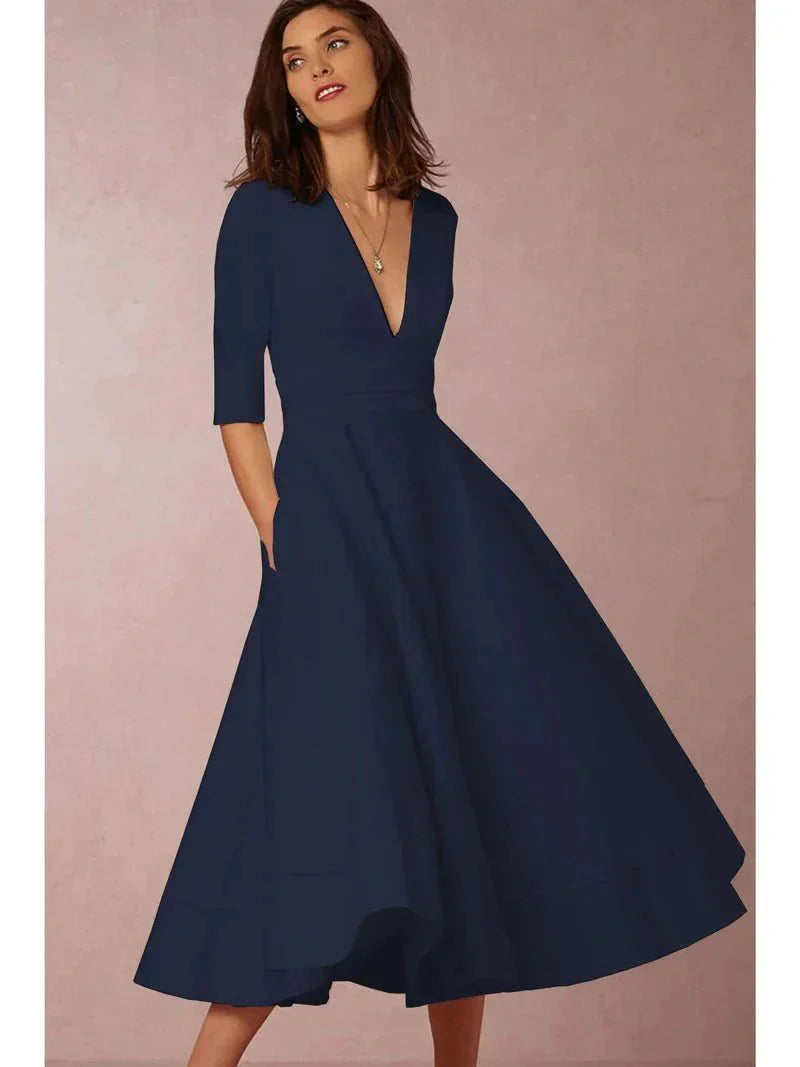 Annalena – Elegant A-Line Midi Dress