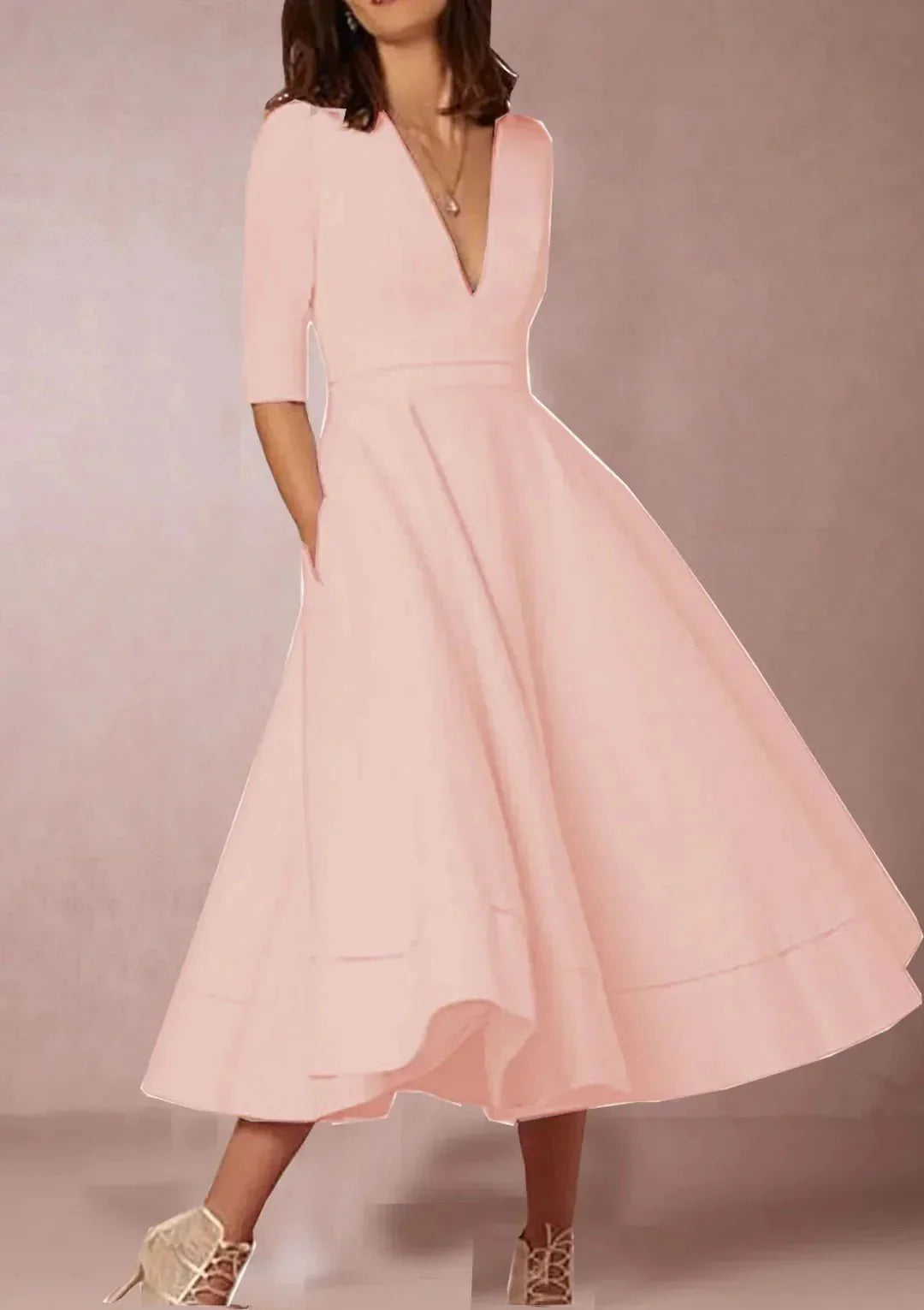 Annalena – Elegant A-Line Midi Dress