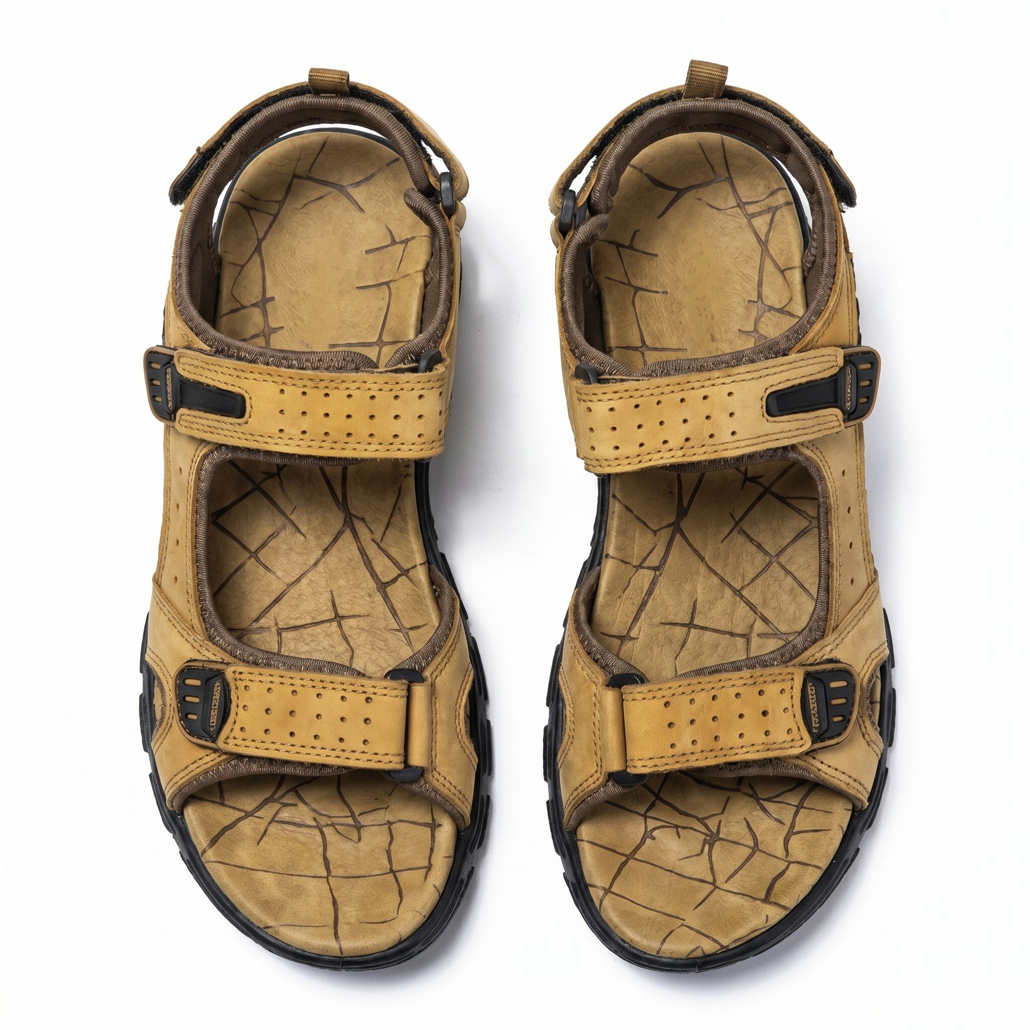 Arthur - Men's Adjustable Orthopedic Sandals - Sandals - Camel - Parker&Brooks