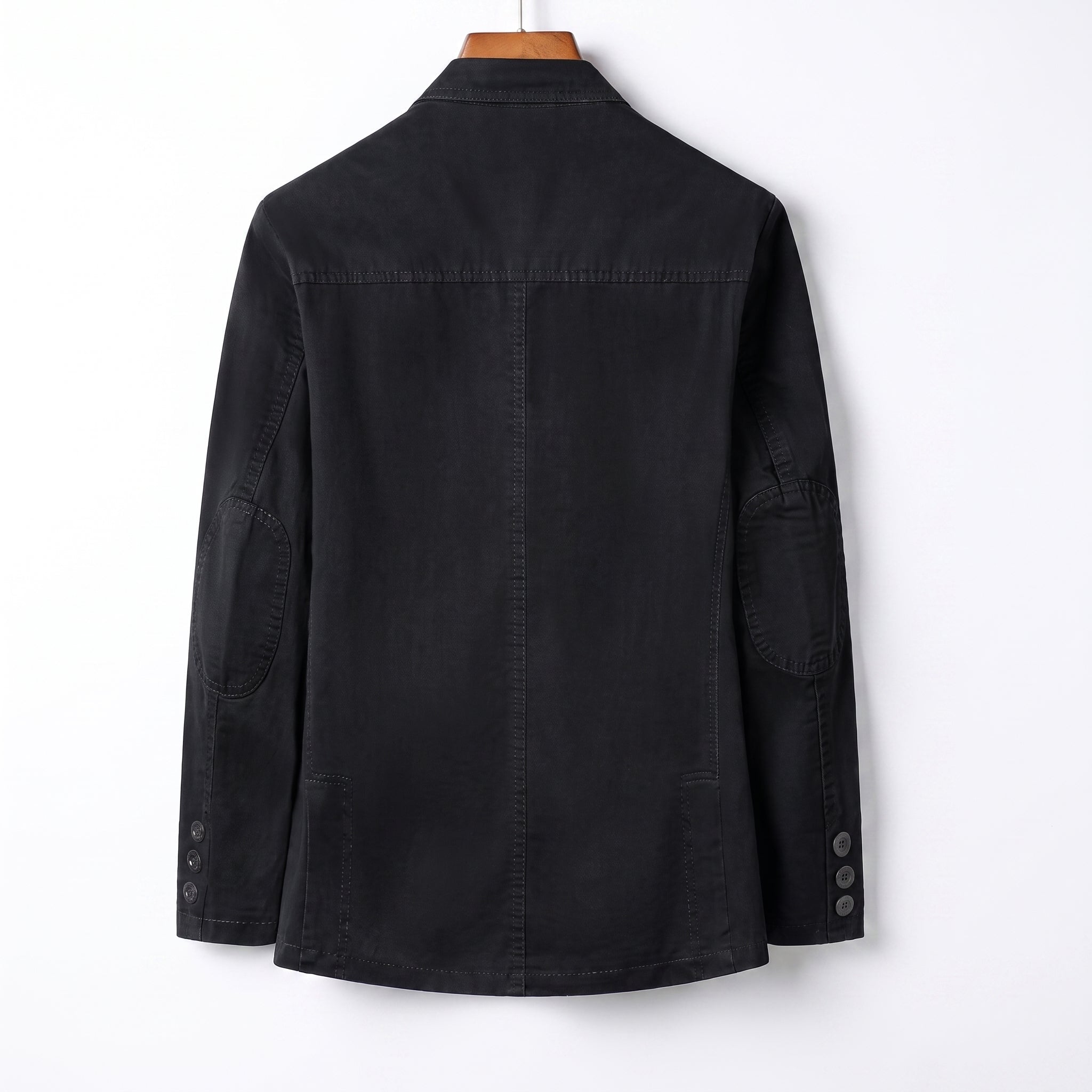 Arthur - Men's Relaxed Fit Single-Breasted Notch Lapel Casual Blazer - Blazers - Black - Parker&Brooks