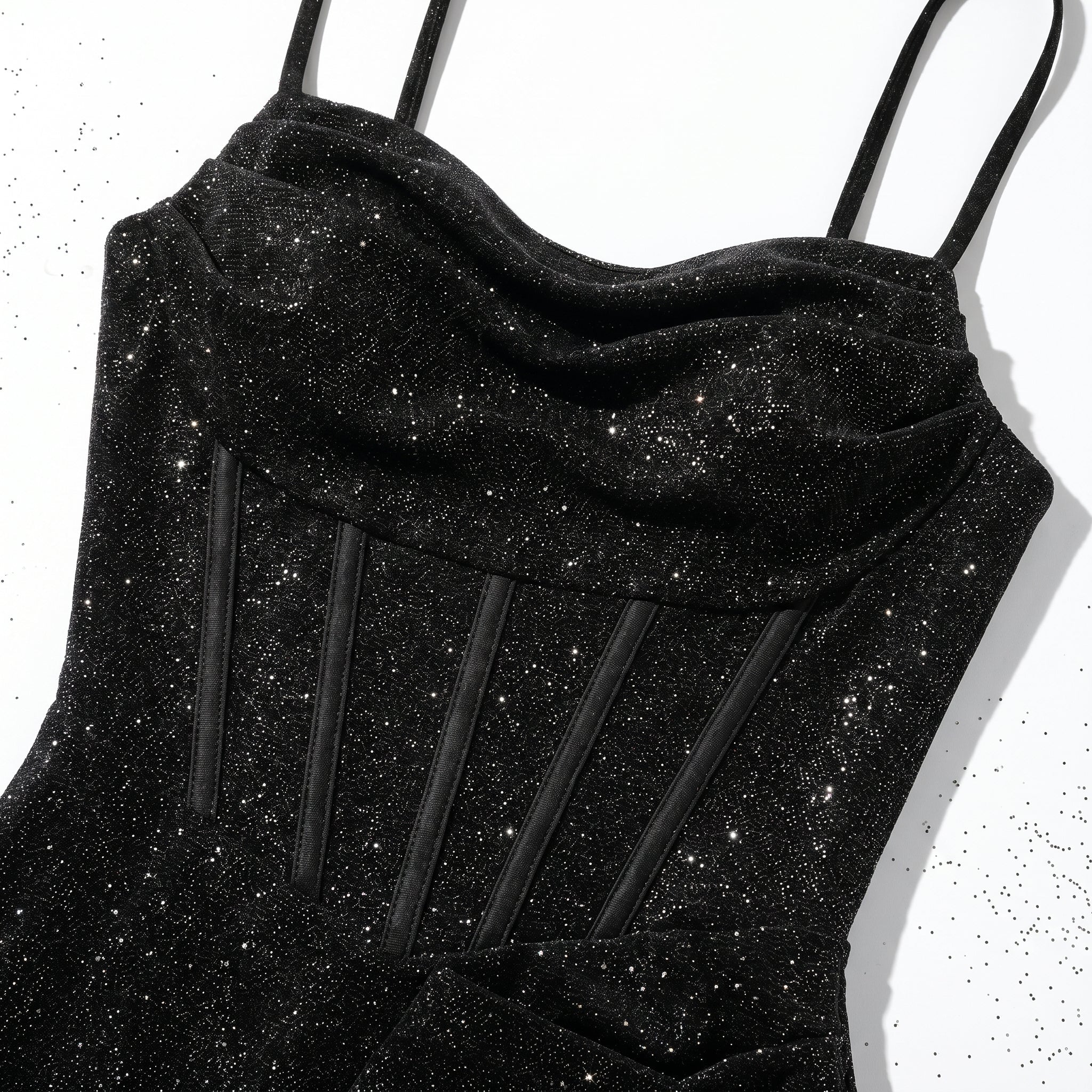 Ava - Women's Elegant Party Sequin Maxi Dress - Maxi Dress - Black - Parker&Brooks