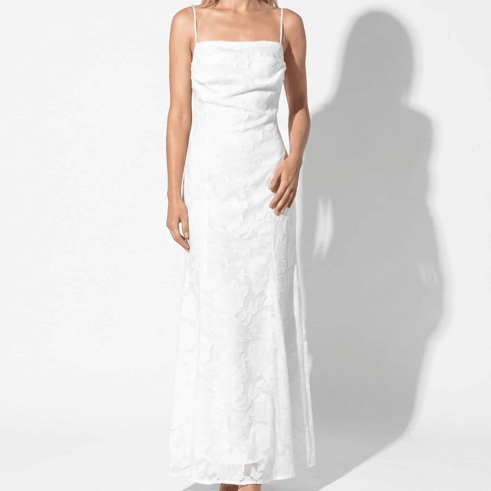 Ava - Women's Formal Evening Lace Maxi Dress - Maxi Dress - White - Parker&Brooks