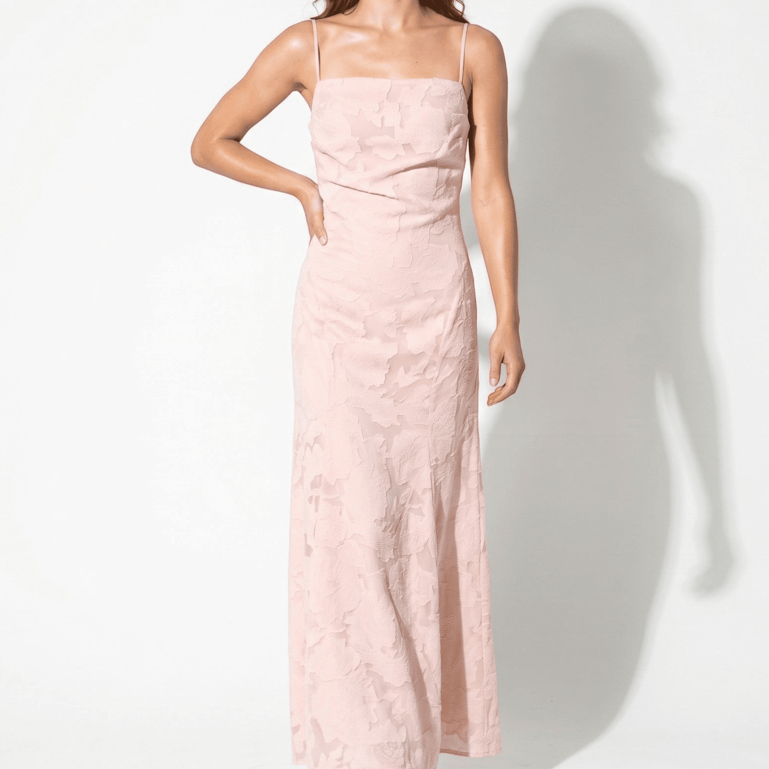 Ava - Women's Formal Evening Lace Maxi Dress - Maxi Dress - Pink - Parker&Brooks