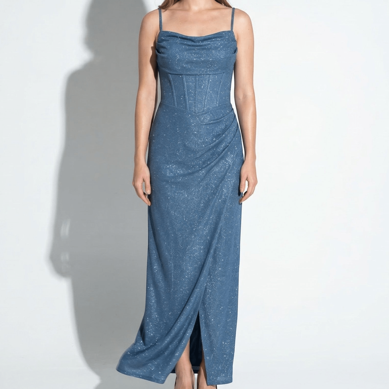 Ava - Women's Elegant Party Sequin Maxi Dress - Maxi Dress - Blue - Parker&Brooks