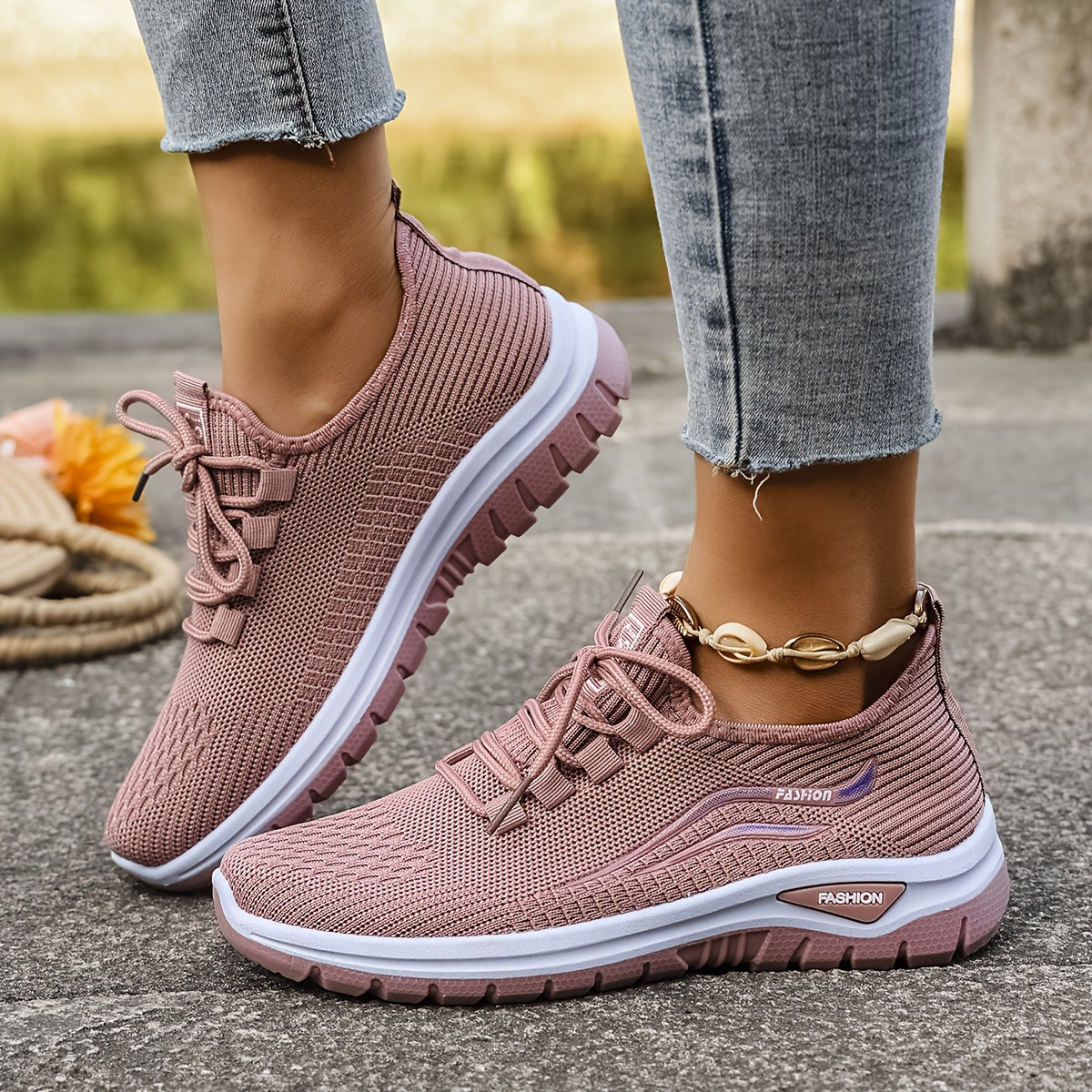 Alice - Women's Orthopedic Lace-Up Sneakers with Cushioned Sole