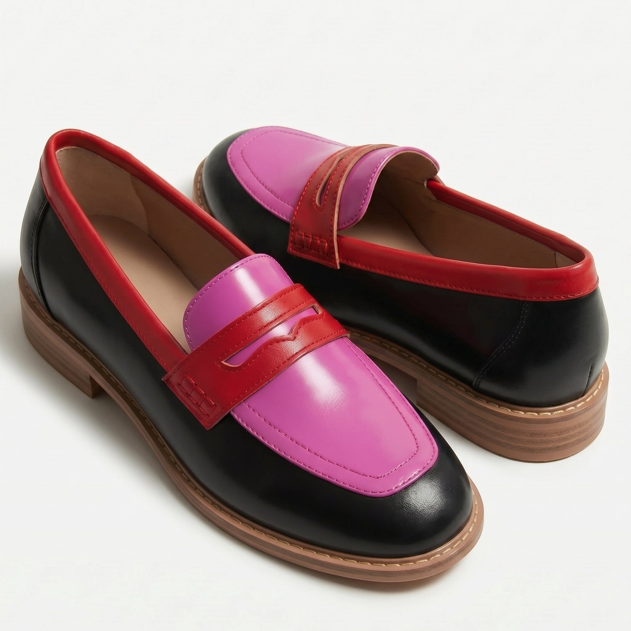 Beatrice - Women's Round Toe Loafers - Loafers - Pink - Parker&Brooks