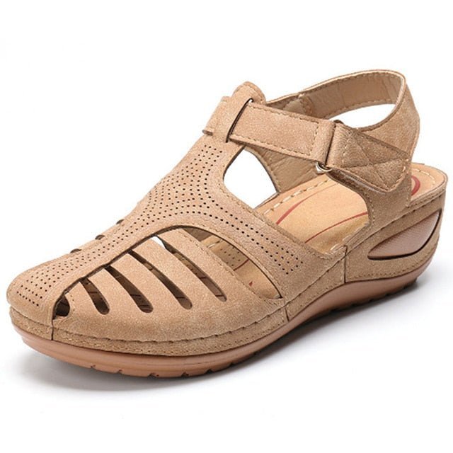 Belle - Women's Orthopedic Fisherman Wedge Sandals - Sandals - Beige - Parker&Brooks