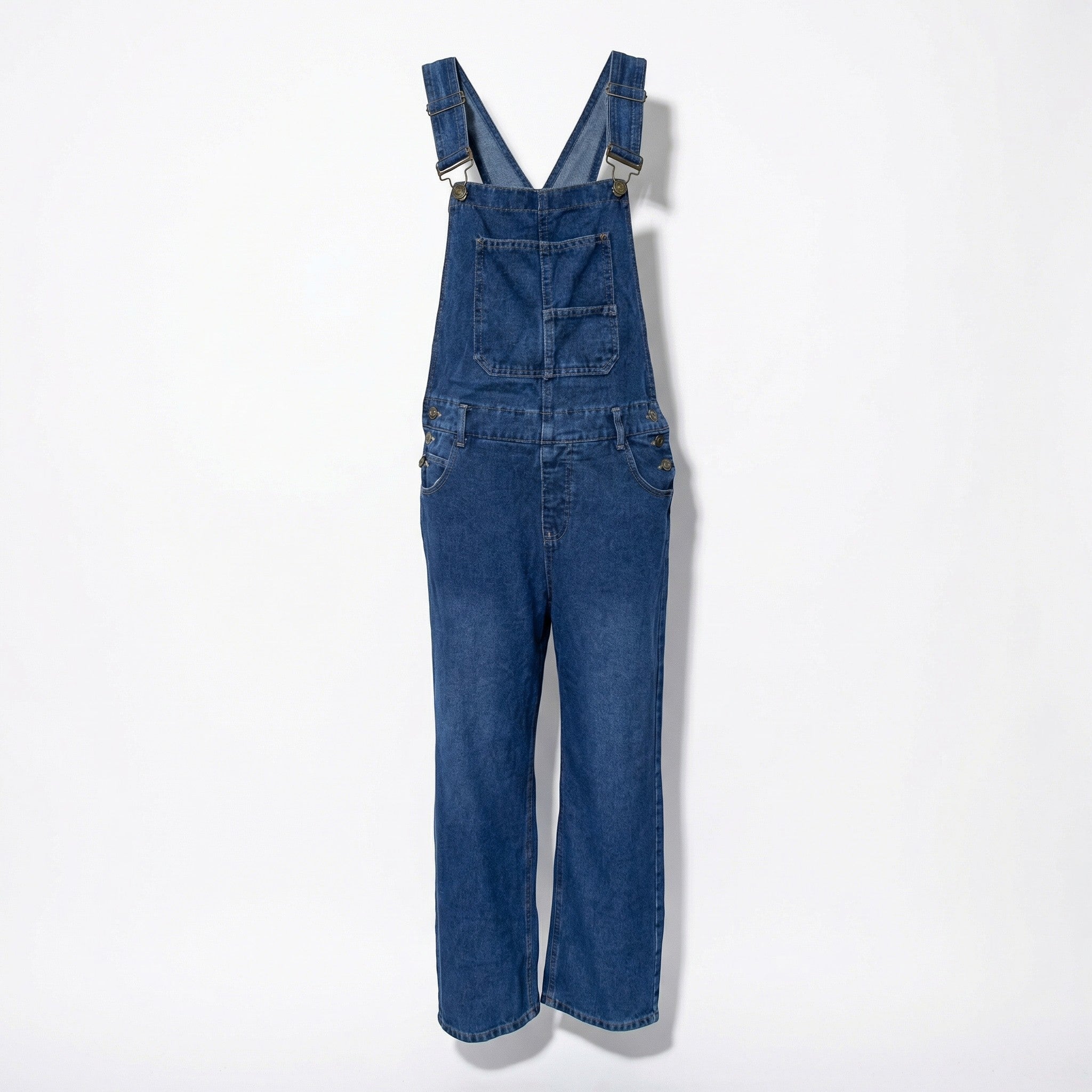 Billie - Women's Denim Dungarees - Denim - Dark Blue - Parker&Brooks