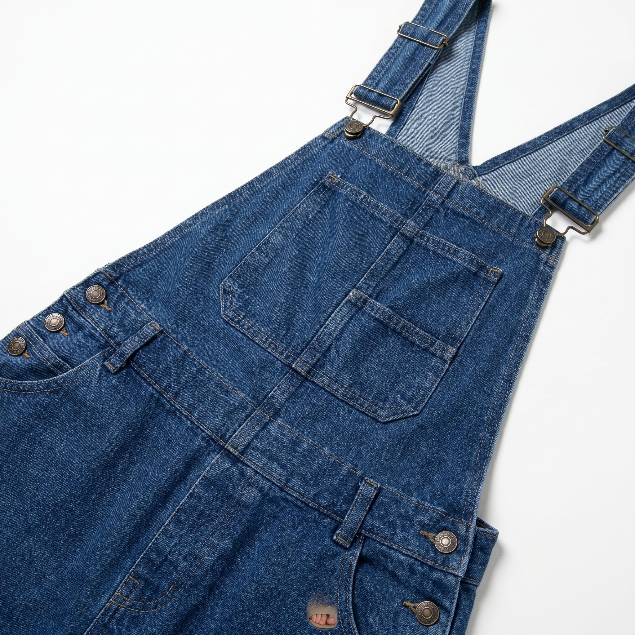 Billie - Women's Denim Dungarees - Denim - Dark Blue - Parker&Brooks