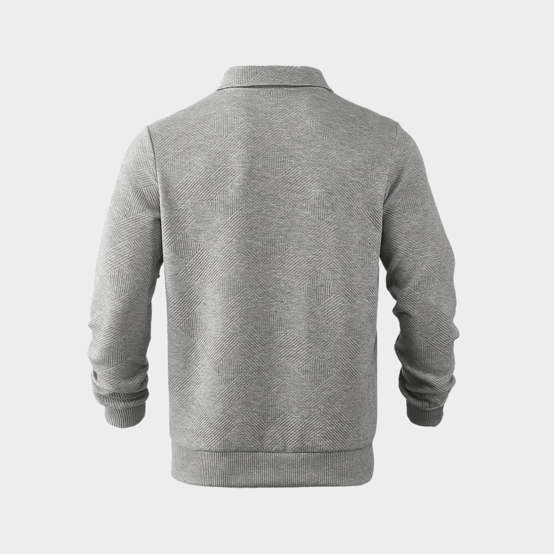 Bruno - Long Sleeve Sweater with Zipper Collar