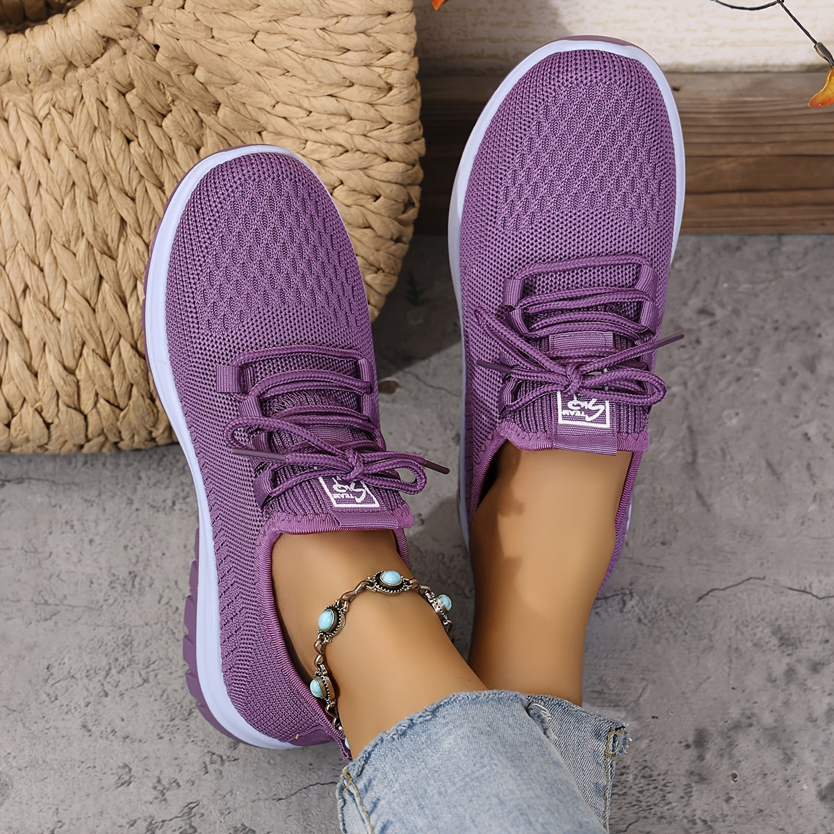 Alice - Women's Orthopedic Lace-Up Sneakers with Cushioned Sole