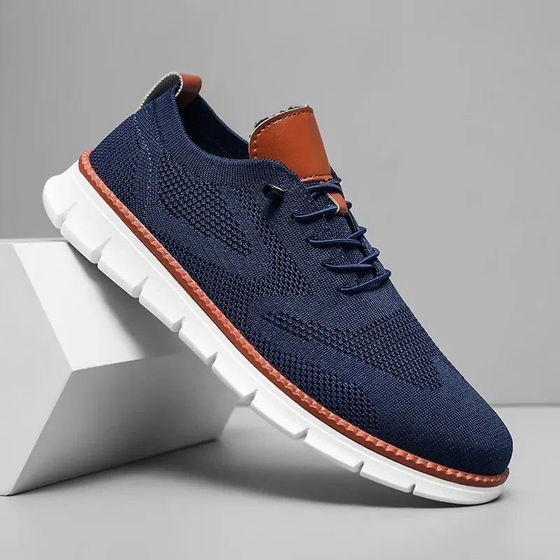 Callum - Men's Orthopedic Lace - Up Sneakers - Sneakers - Blue - Parker&Brooks